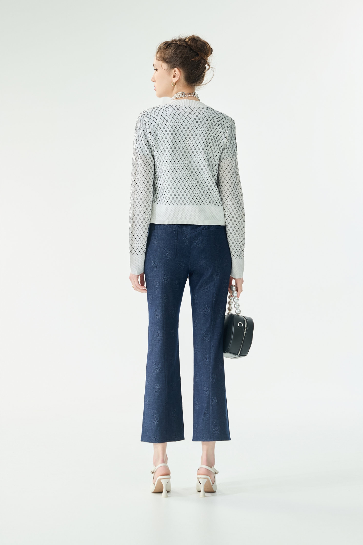 立體手勾菱格紋線針織外套立體手勾菱格紋線針織外套,一般外套,外套,春夏穿搭,格紋,蝴蝶結,針織,針織外套