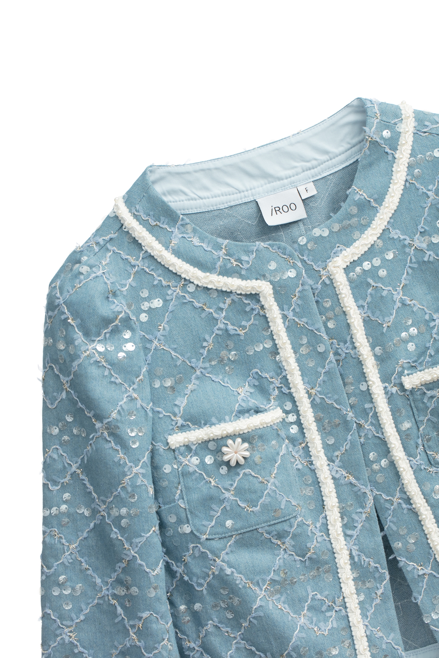 小香風格紋亮片牛仔外套小香風格紋亮片牛仔外套,一般外套,刺繡,外套,小香風,小香風外套,春夏穿搭,時髦成套搭配,格紋,毛呢花呢,牛仔,牛仔外套