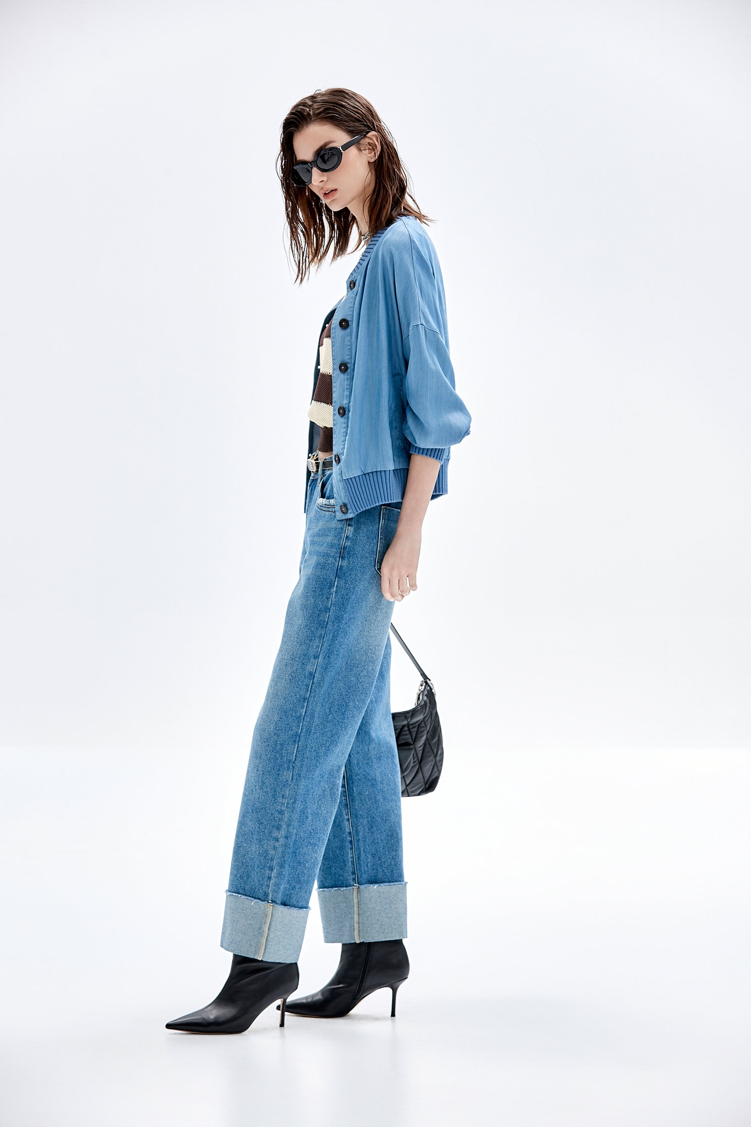 絲光牛仔短外套絲光牛仔短外套,一般外套,外套,春夏穿搭,牛仔,牛仔外套,防曬最多選擇