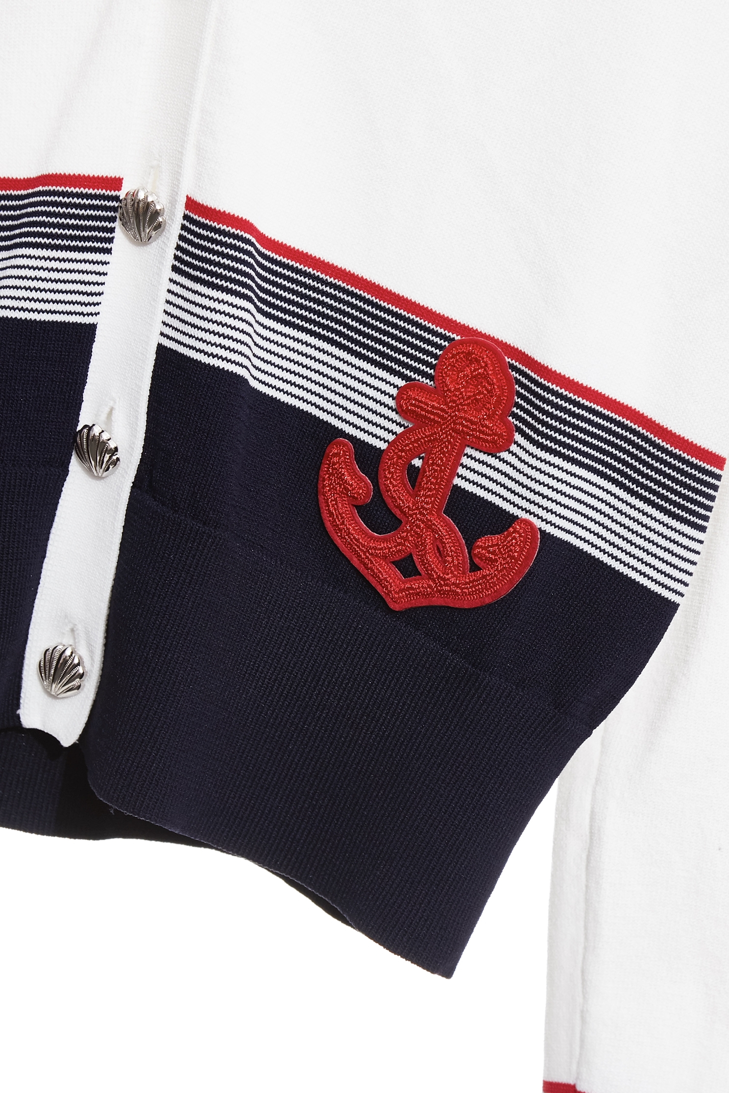 綴刺繡船錨開襟針織外套綴刺繡船錨開襟針織外套,一般外套,人氣商品,刺繡,外套,春夏穿搭,針織,針織外套