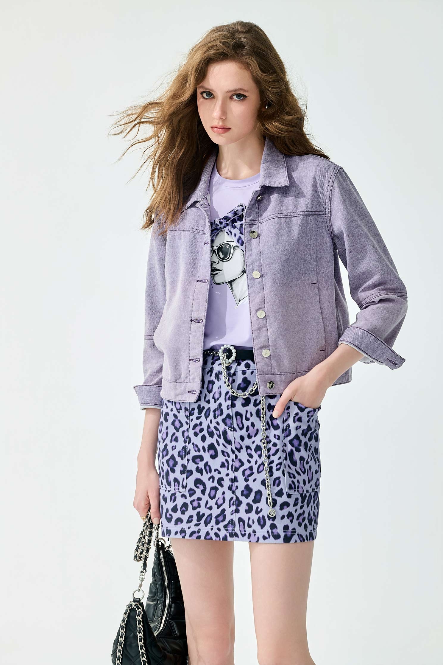 灰調葡萄紫牛仔外套灰調葡萄紫牛仔外套,一般外套,刺繡,外套,春夏穿搭,牛仔,牛仔外套