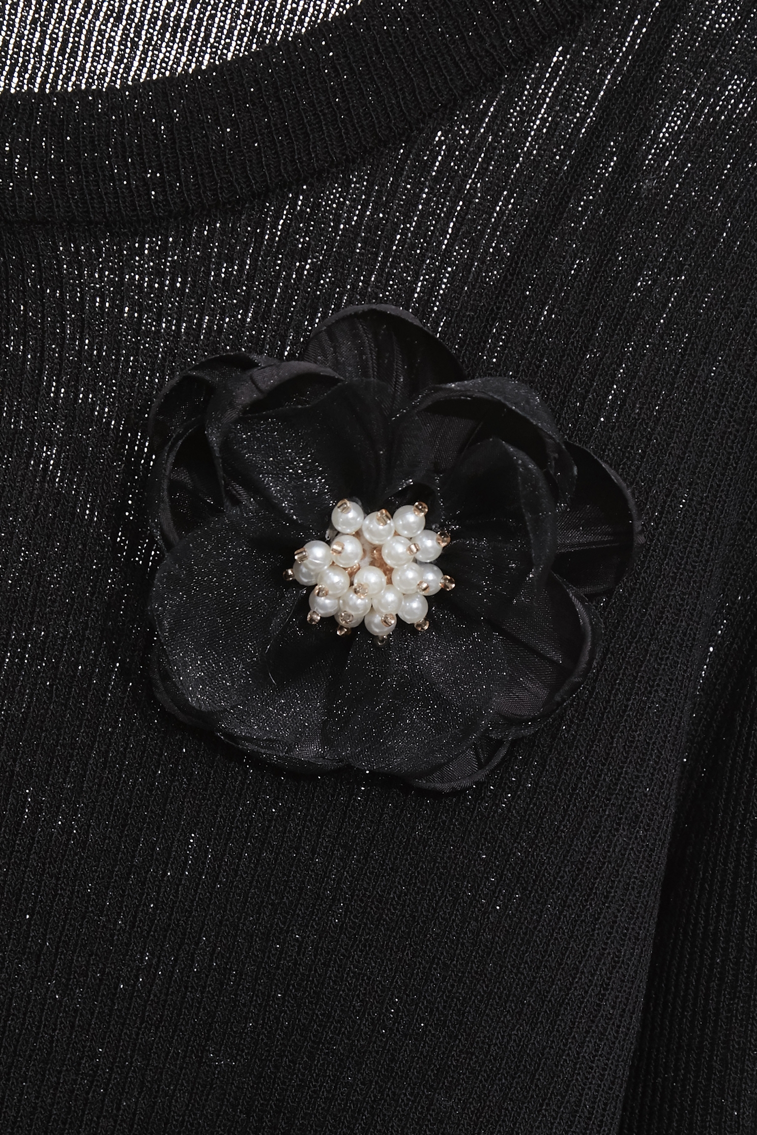小香風胸花係坑條針織外罩小香風胸花係坑條針織外罩,一般外套,外套,小香風,春夏穿搭,珍珠,針織,針織外套,黑色外套