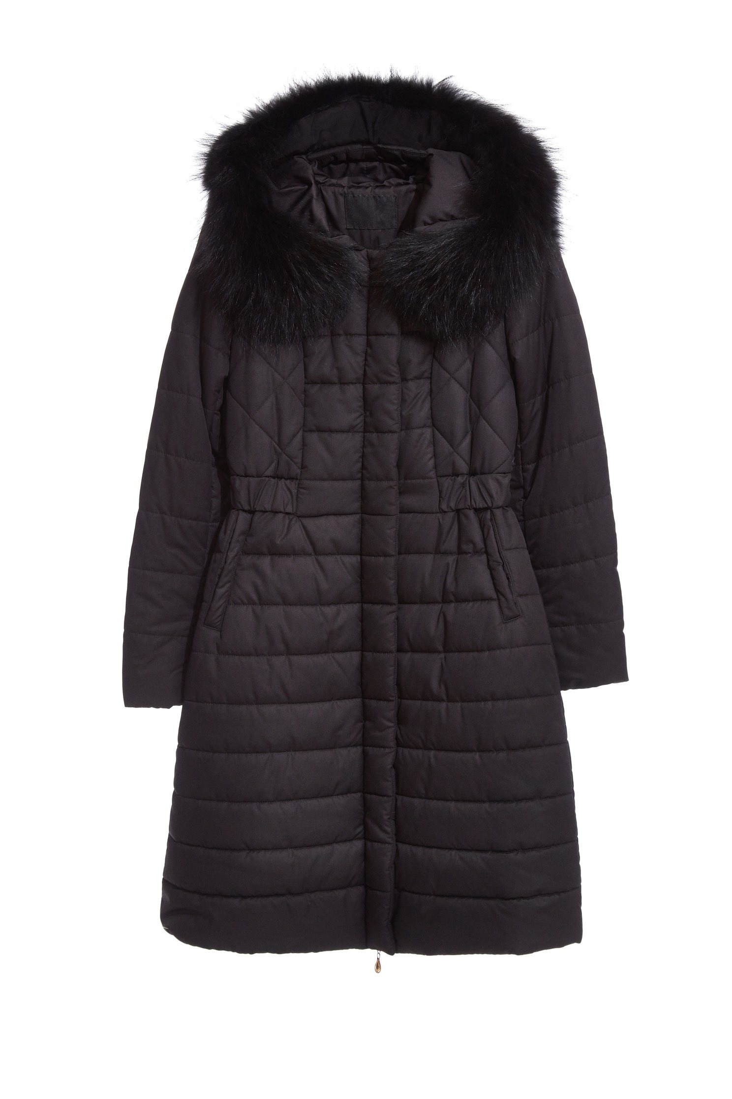 faux fur tirim collar coat jacket,outerwear,longcoat,longsleeveouterwear,blackouterwear