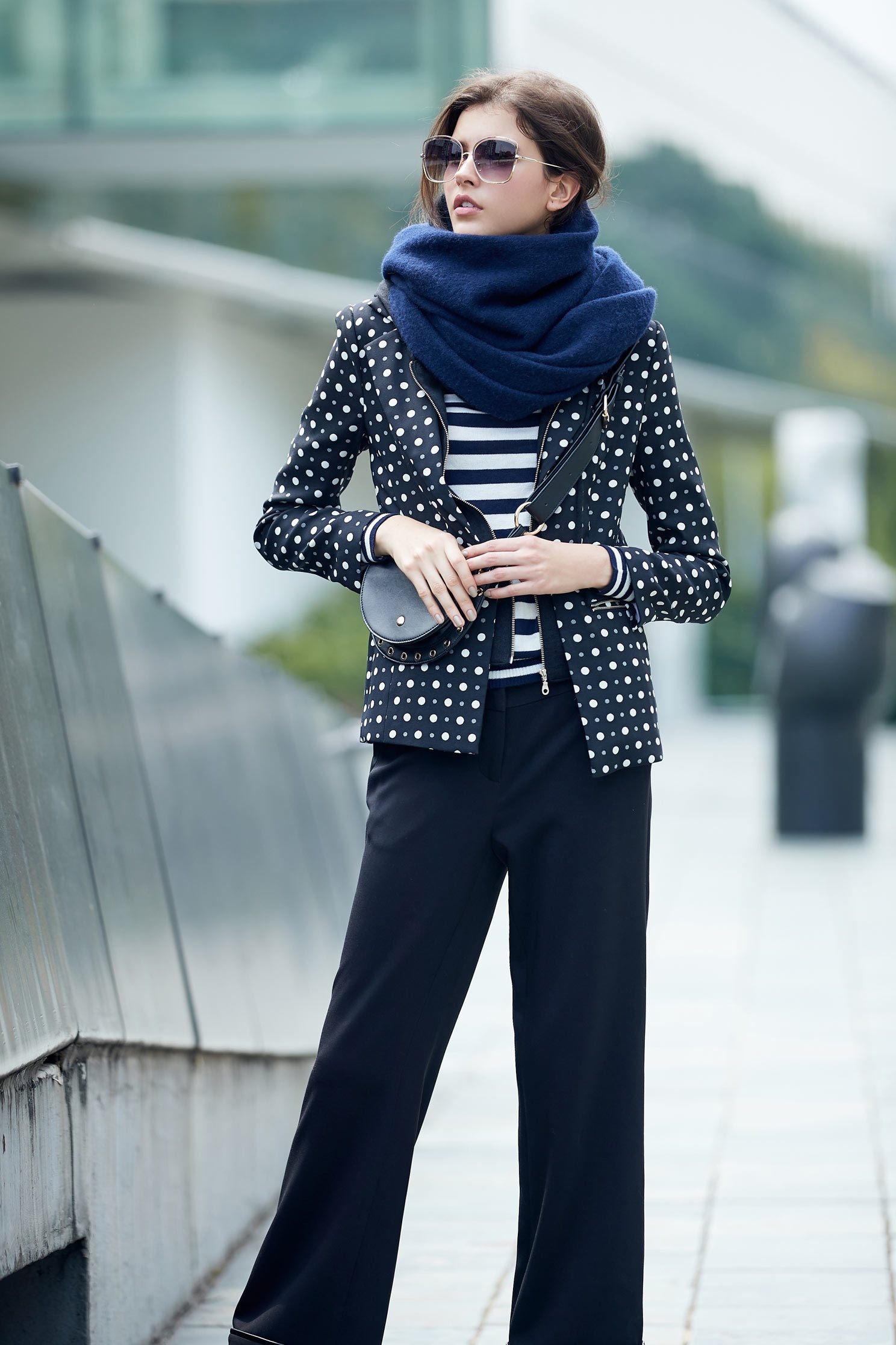 polka dots long sleeve jacket,outerwear,hoodiejacket,longsleeveouterwear