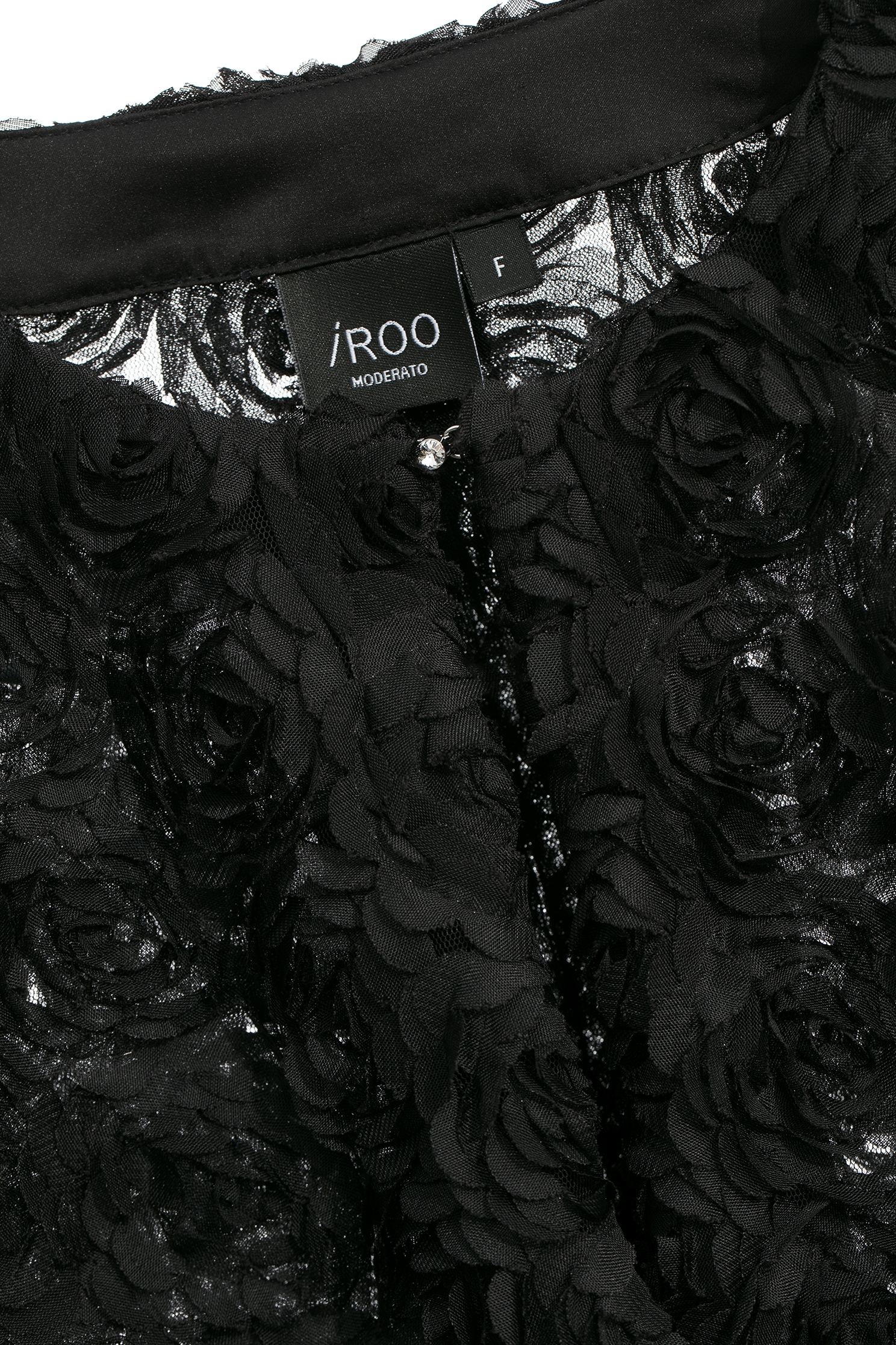 立體繞花黑玫瑰外套立體繞花黑玫瑰外套,一般外套,外套,毛呢花呢,秋冬穿搭,花花世界,黑色外套