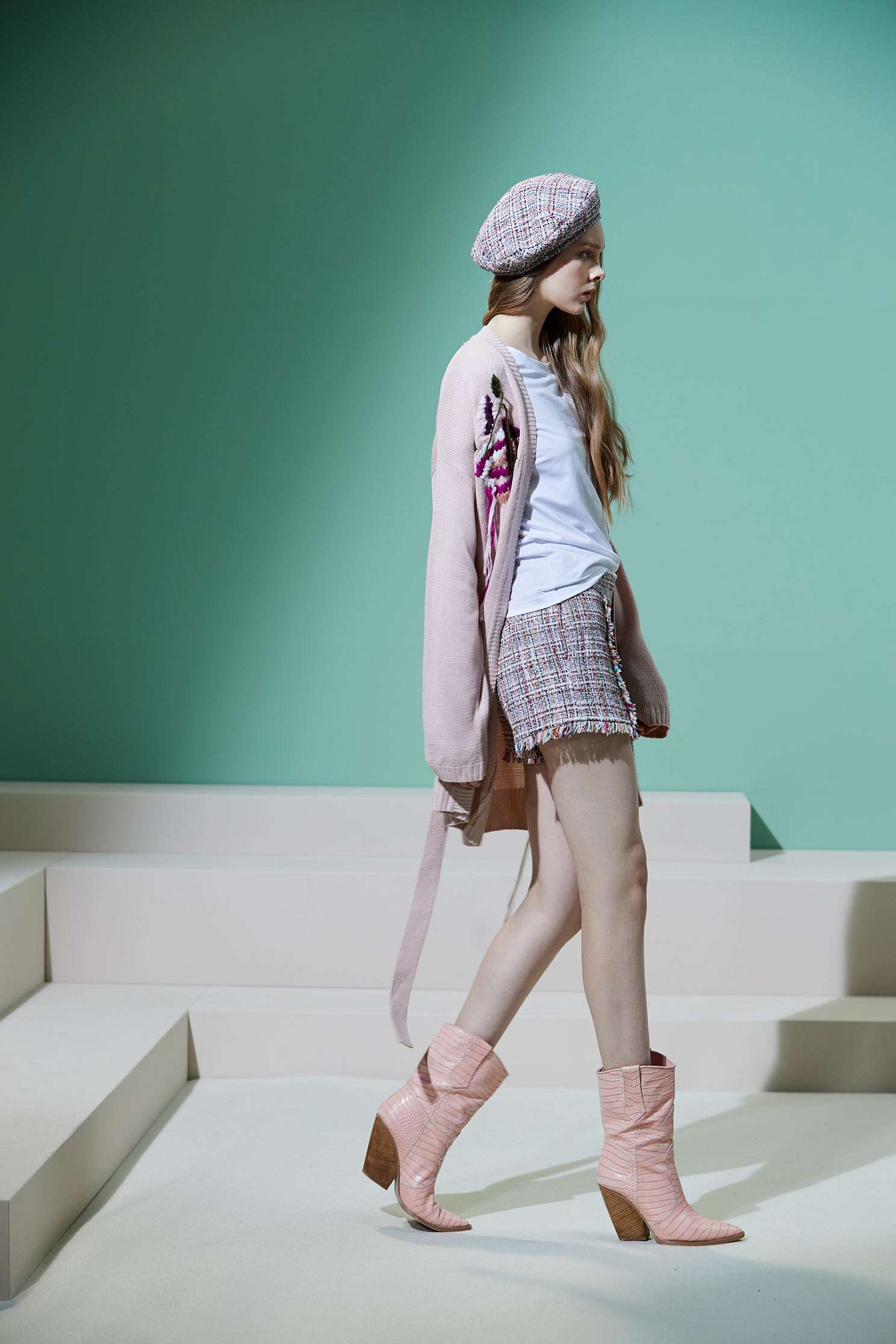 Embroidered knitting coat,外套,Cardigan,knitting,Knitted Jacket,long coat,長袖外套