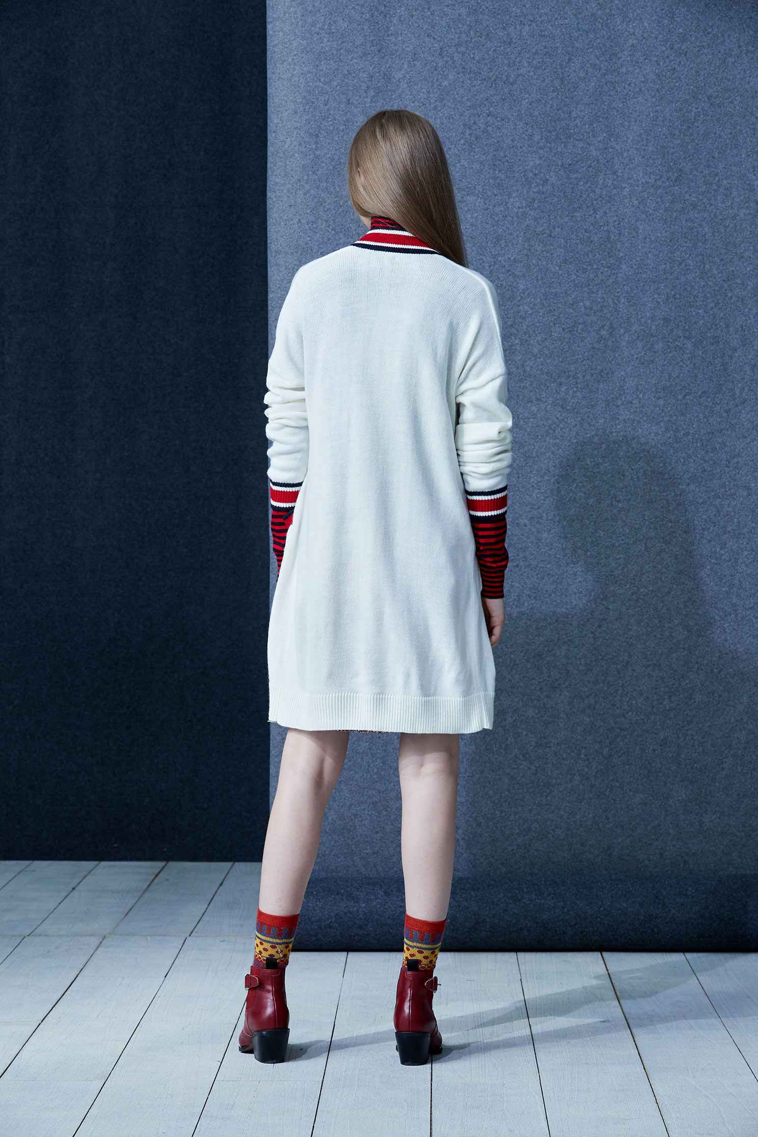 Mixing stripes coat,firesigns,whiteouterwear,cardigan,knitting,knittedjacket,longcoat,longsleeveouterwear