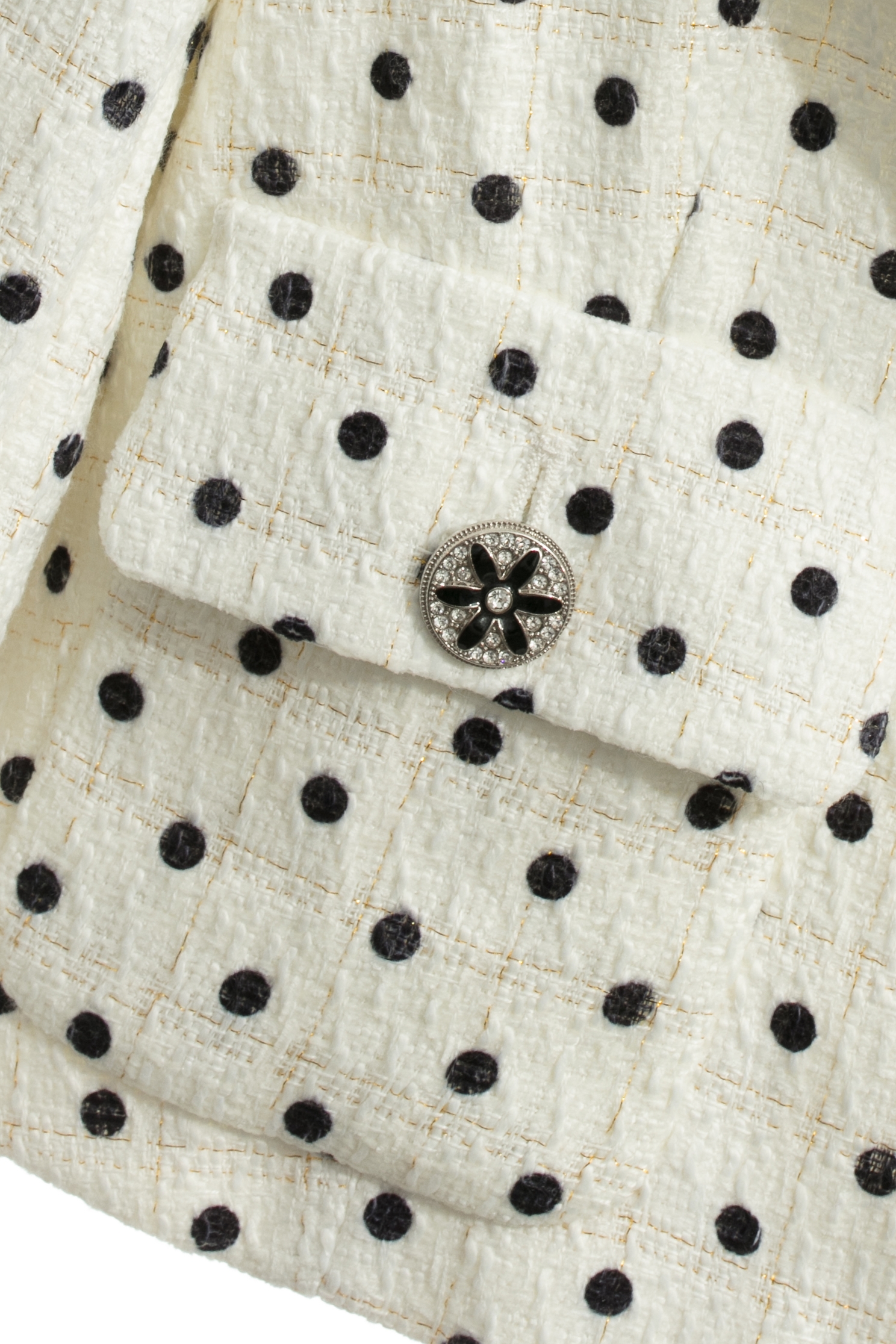 經典小波點印花短外套經典小波點印花短外套,一般外套,外套,波點,白色外套,秋冬穿搭