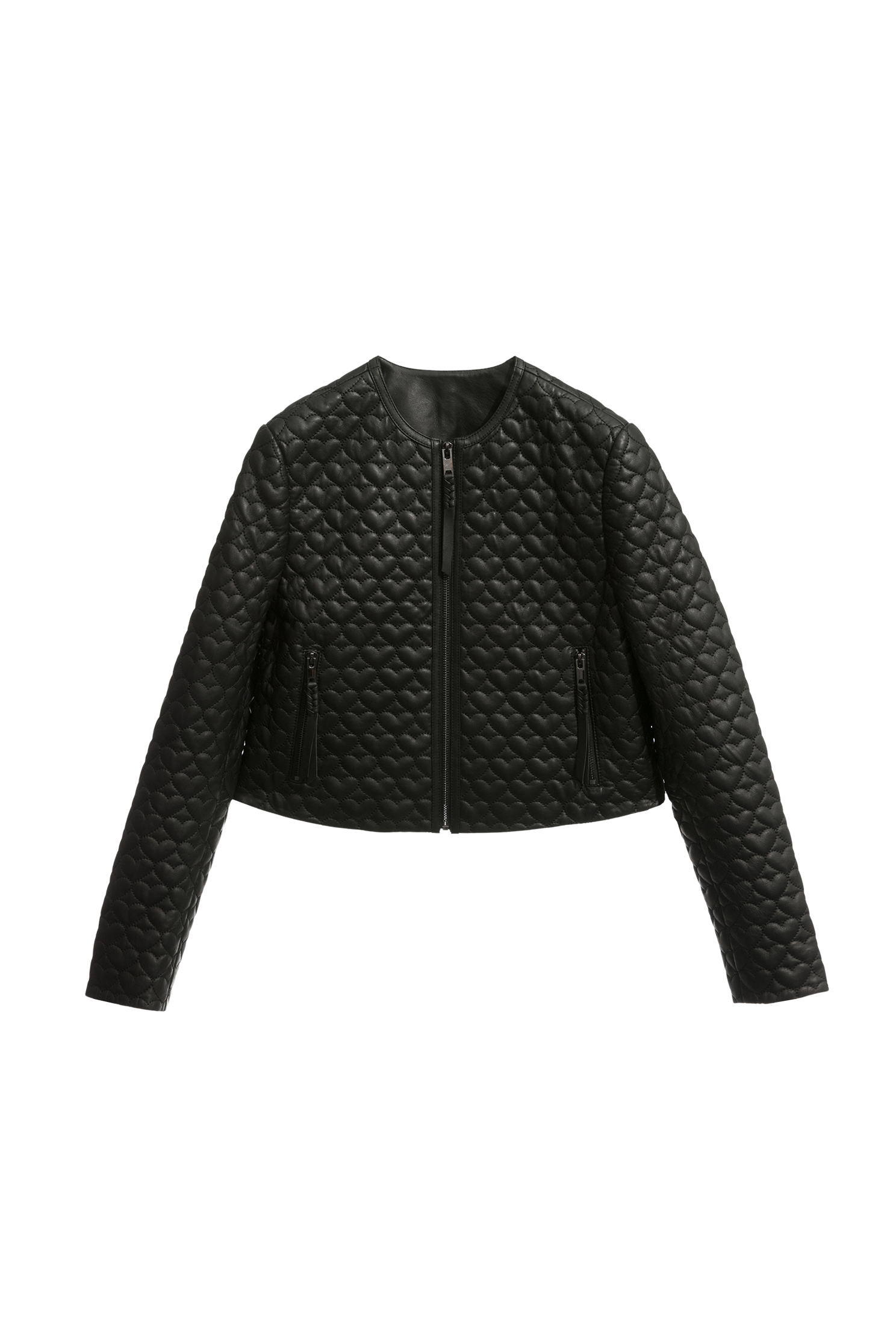 愛心車紋真皮外套愛心車紋真皮外套,一般外套,外套,皮衣,皮革,秋冬穿搭,黑色外套