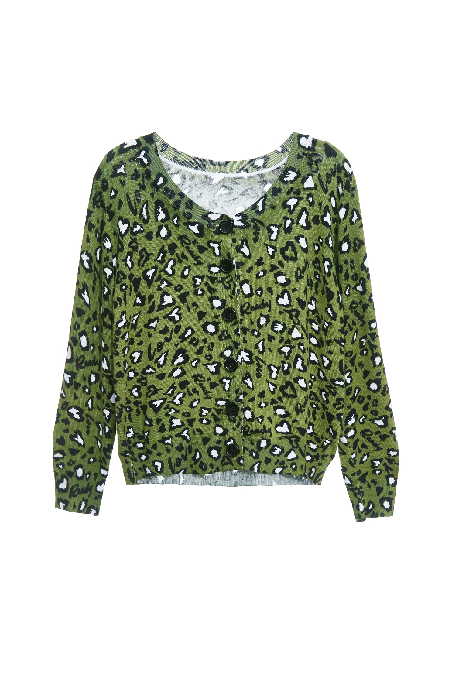 神秘綠豹紋印花針織外套神秘綠豹紋印花針織外套,人氣商品,外套,時髦成套搭配,秋冬穿搭,針織,針織外套