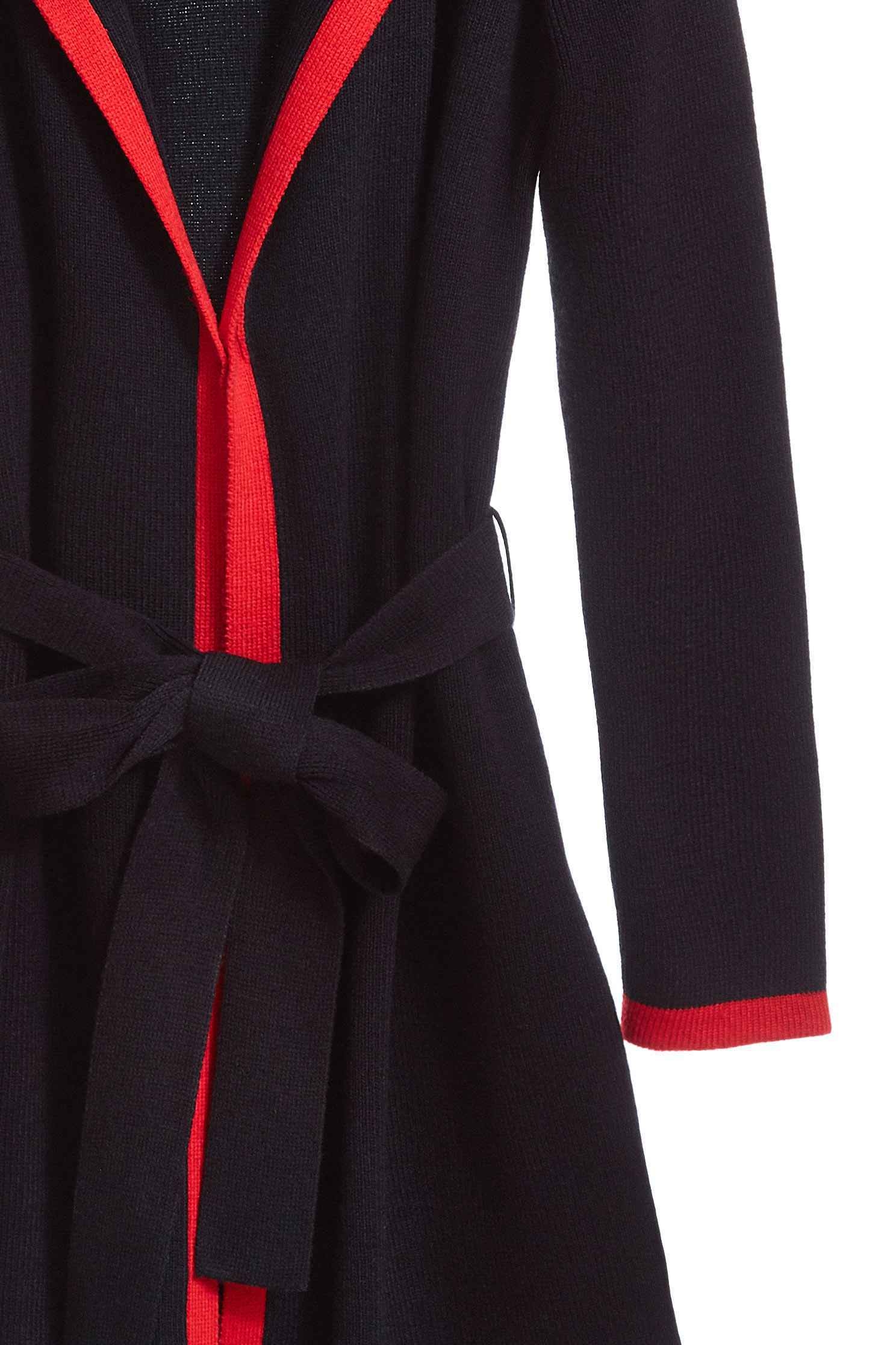 Classic coat with tie belt,outerwear,longcoat,longsleeveouterwear,blackouterwear