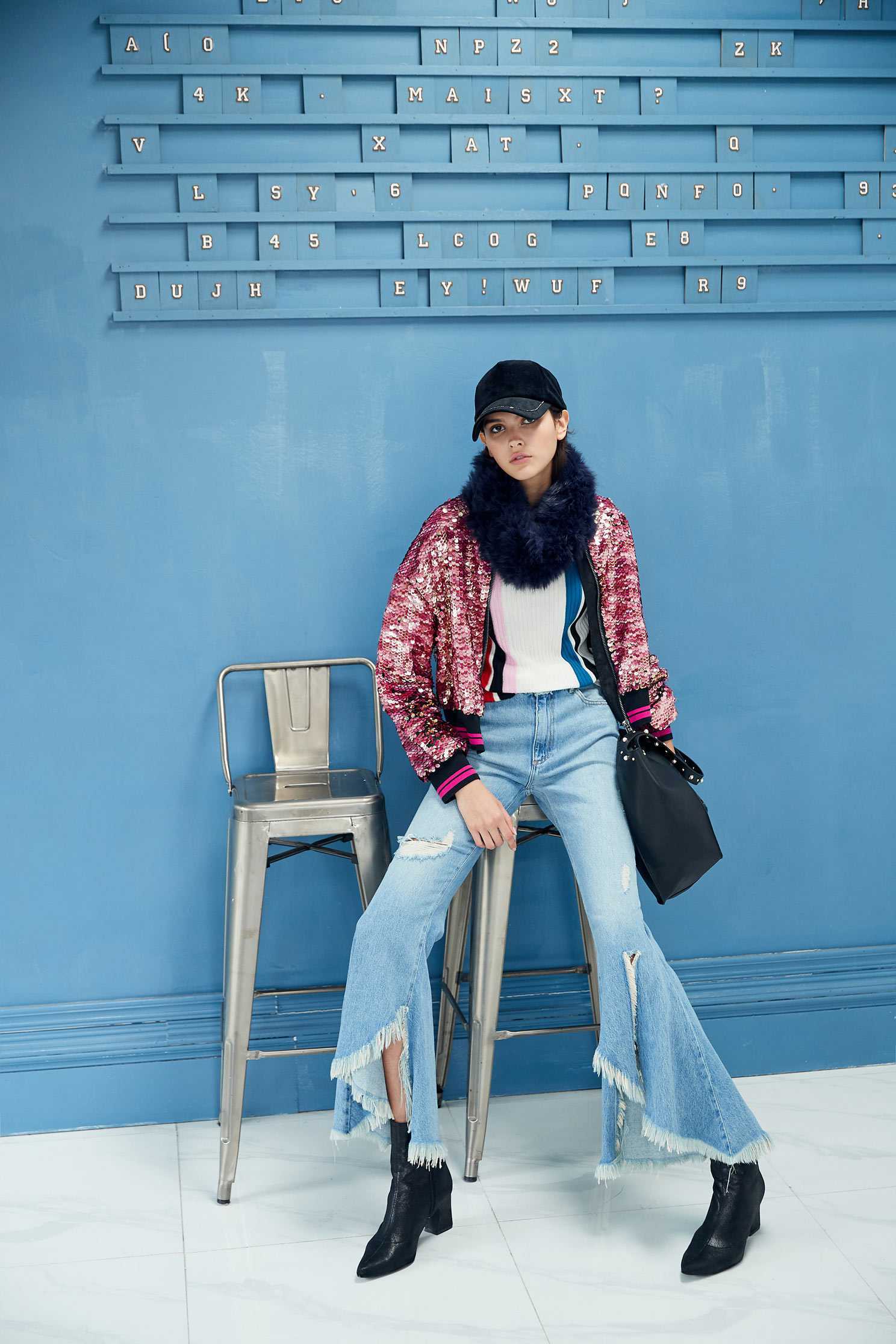 Full sequins coat,outerwear,longsleeveouterwear