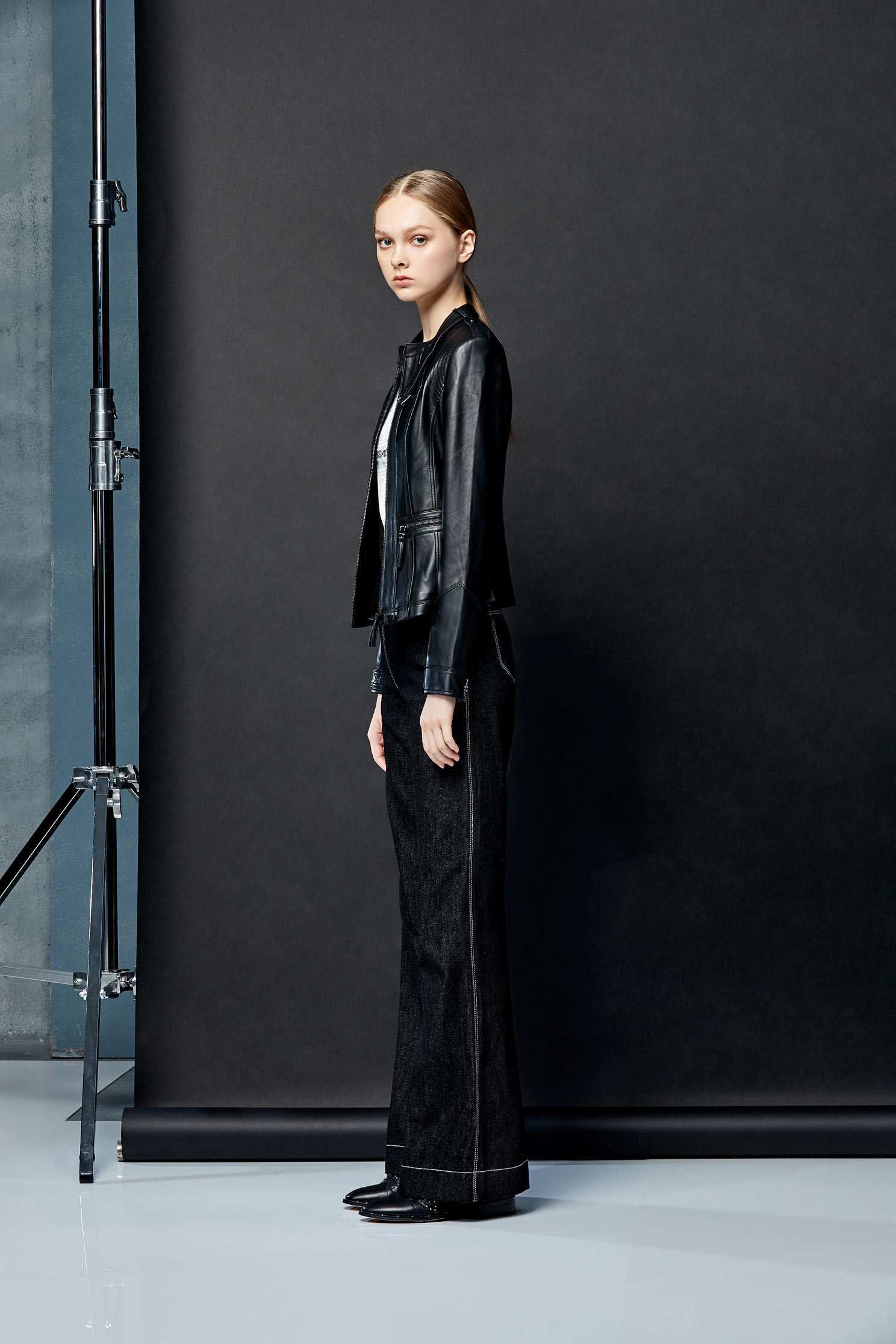 Quality fitting goat coat,外套,Biker_Jacket,長袖外套,黑色外套