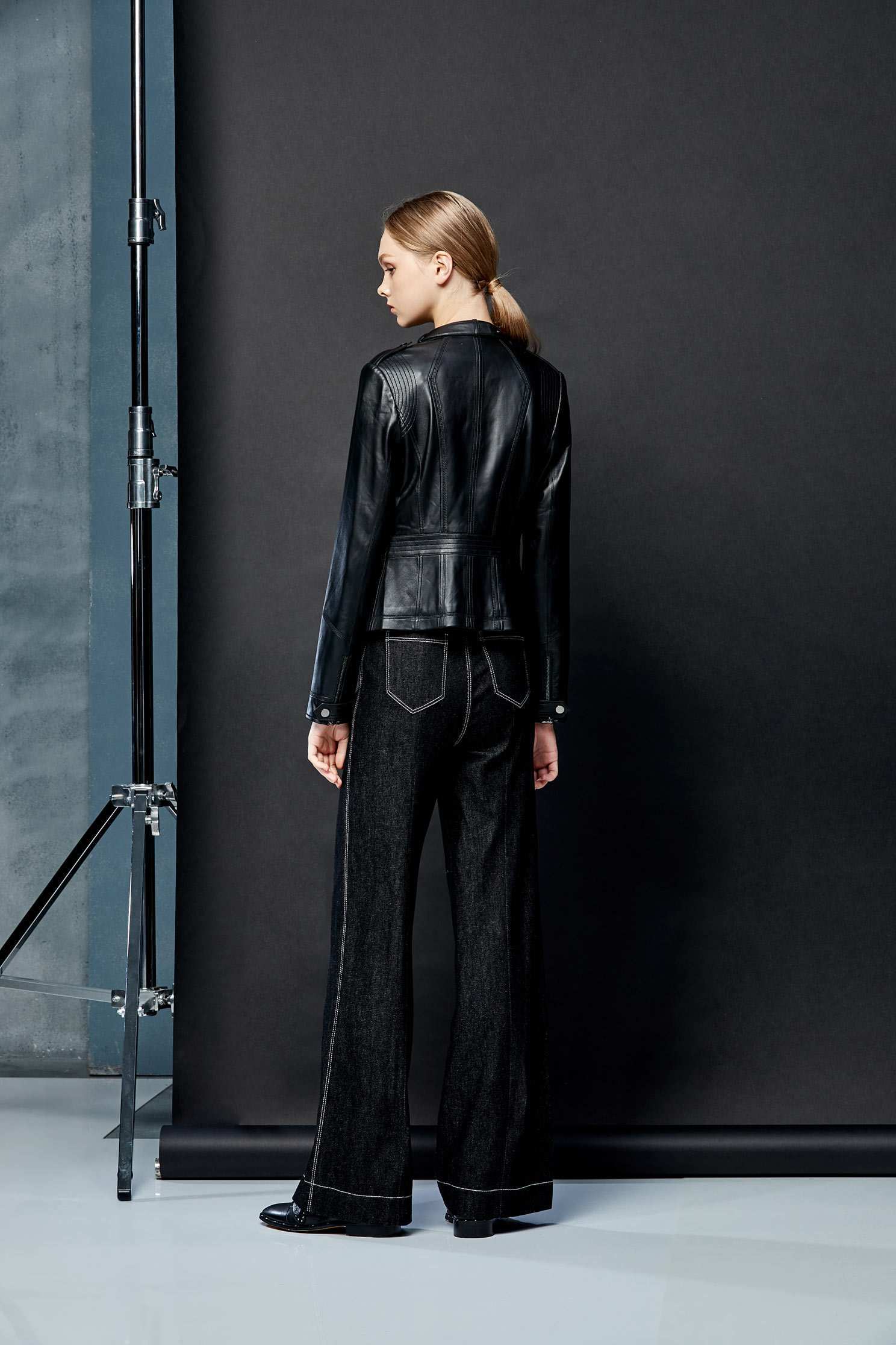 Quality fitting goat coat,外套,Biker_Jacket,長袖外套,黑色外套