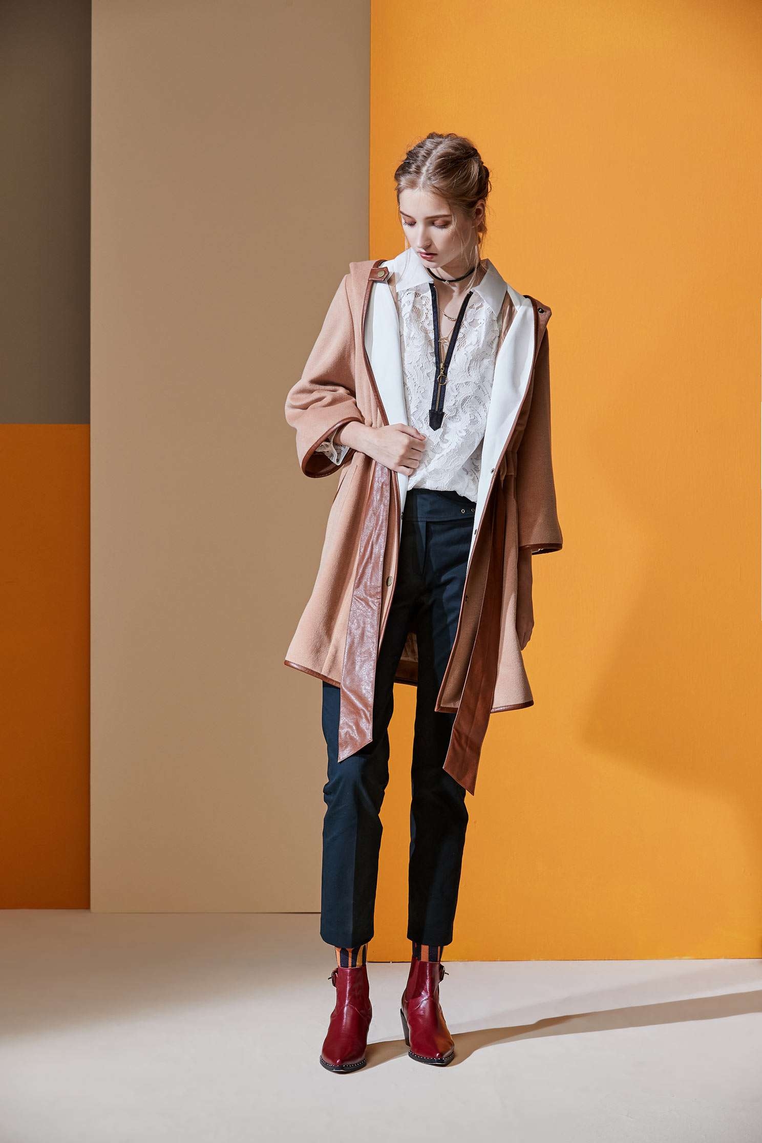 Khaki wool cape jacket,外套,皮革,Cardigan,Hoodie Jacket,長袖外套