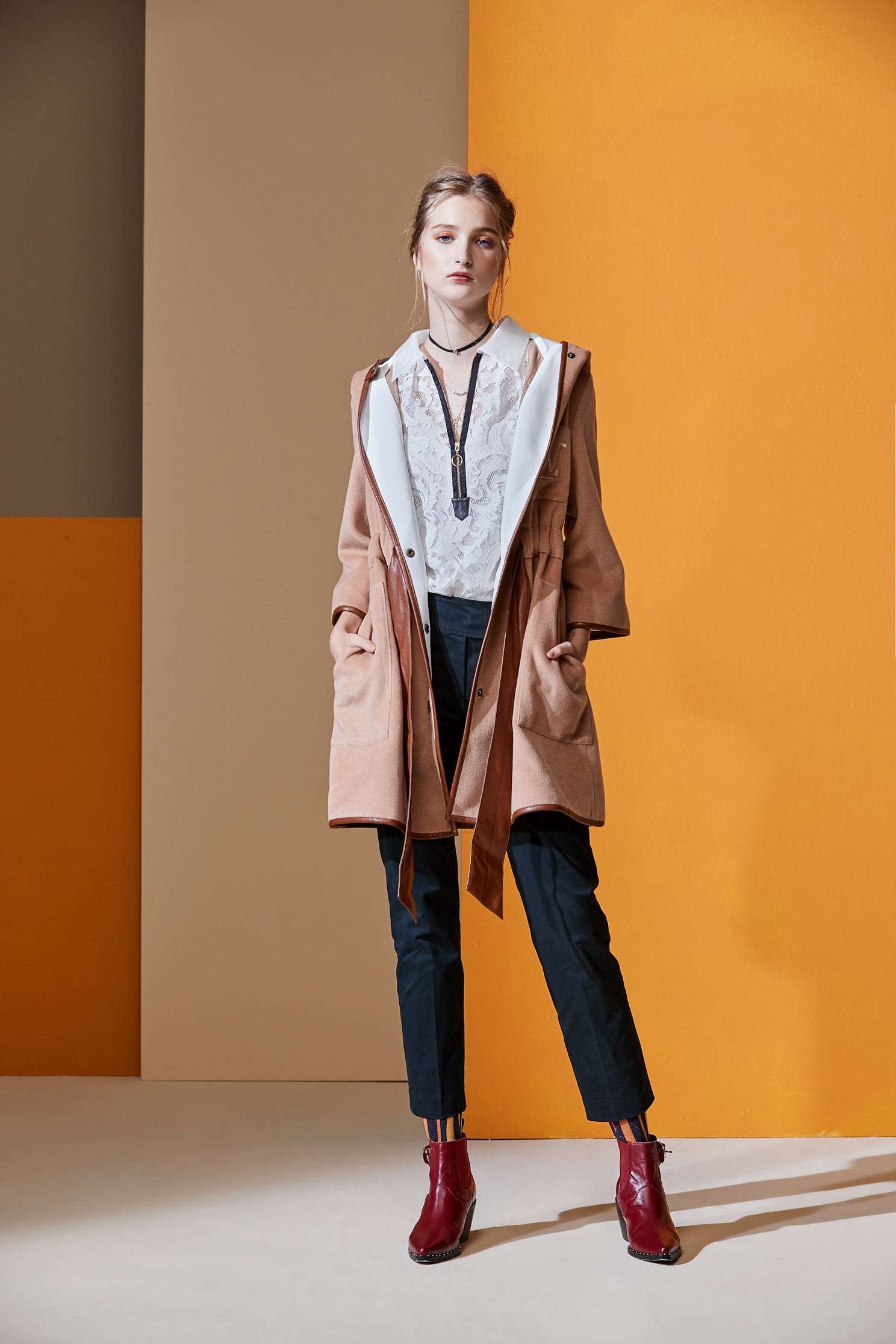 Khaki wool cape jacket,外套,皮革,Cardigan,Hoodie Jacket,長袖外套