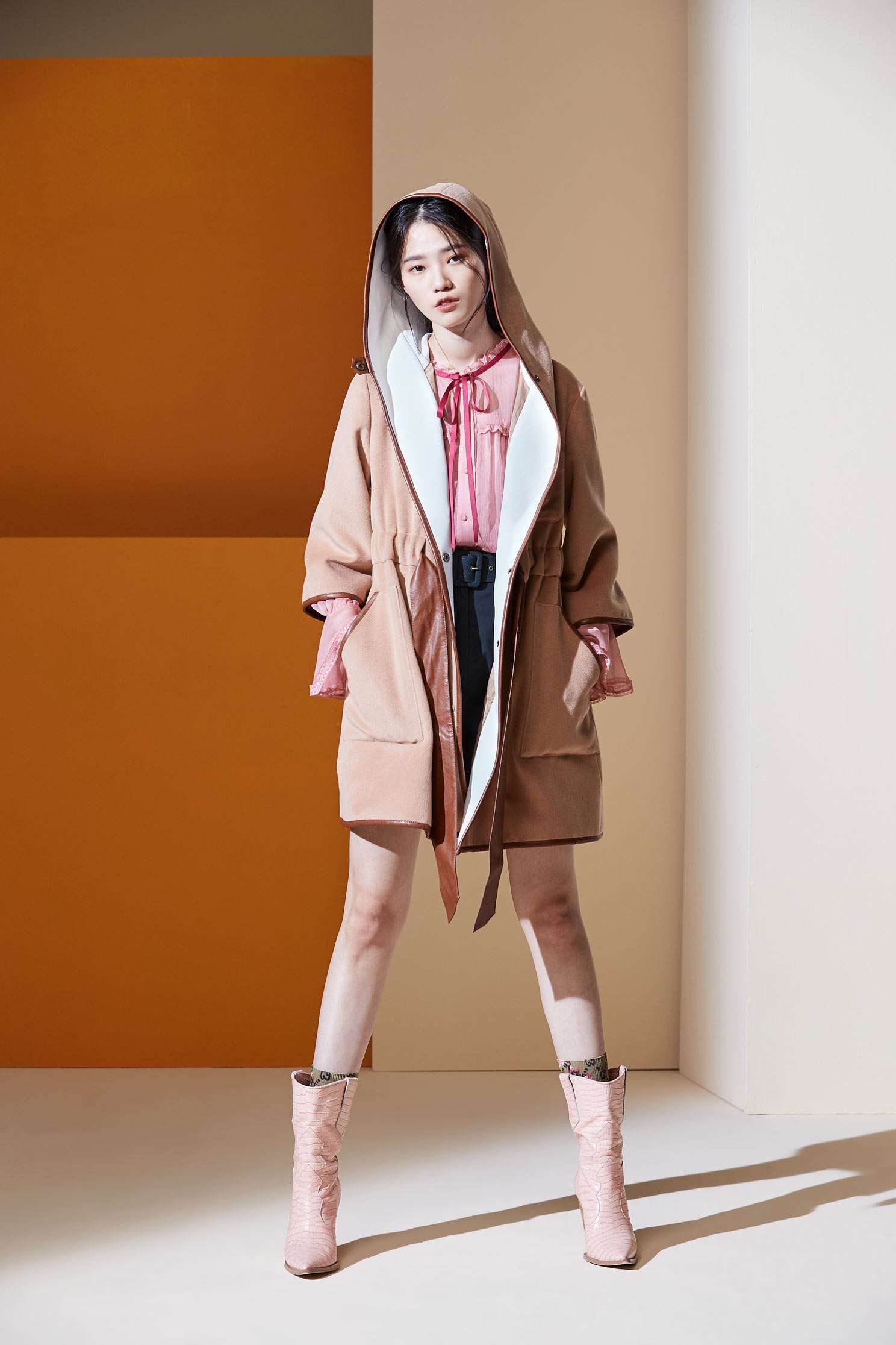 Khaki wool cape jacket,外套,皮革,Cardigan,Hoodie Jacket,長袖外套