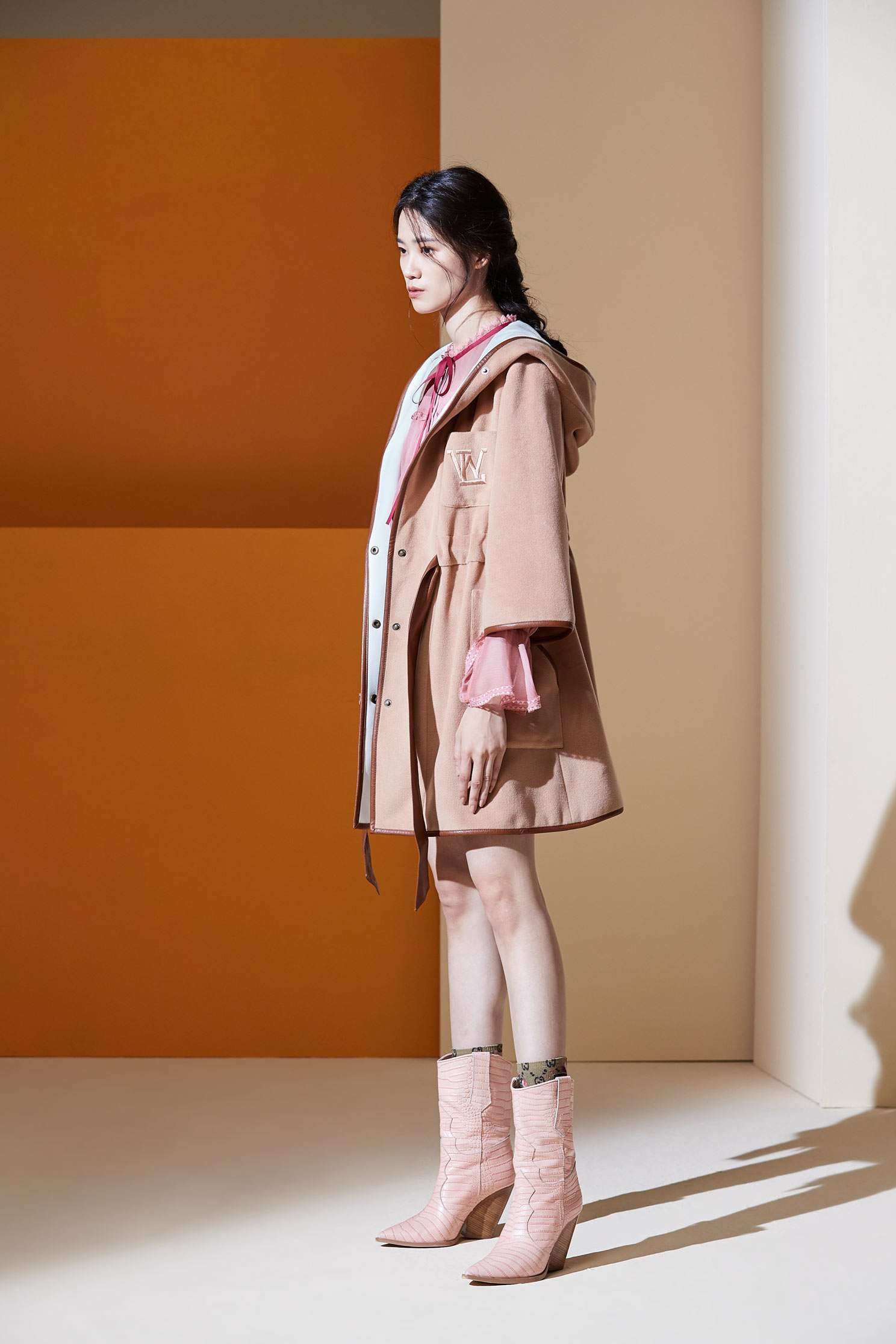 Khaki wool cape jacket,外套,皮革,Cardigan,Hoodie Jacket,長袖外套