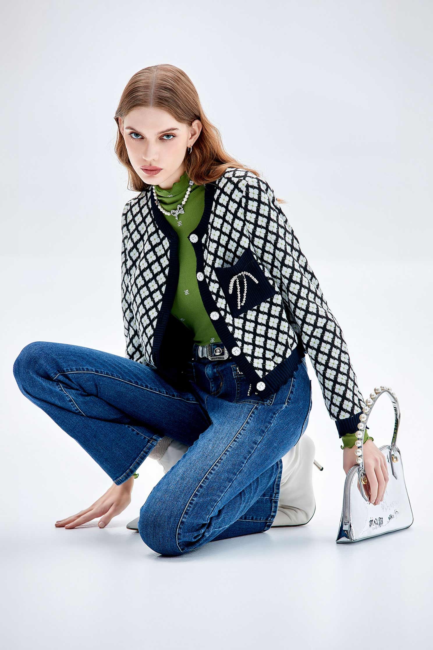 考究新復古褆花外套考究新復古褆花外套,一般外套,人氣商品,外套,小香風,格紋,秋冬穿搭,花花世界