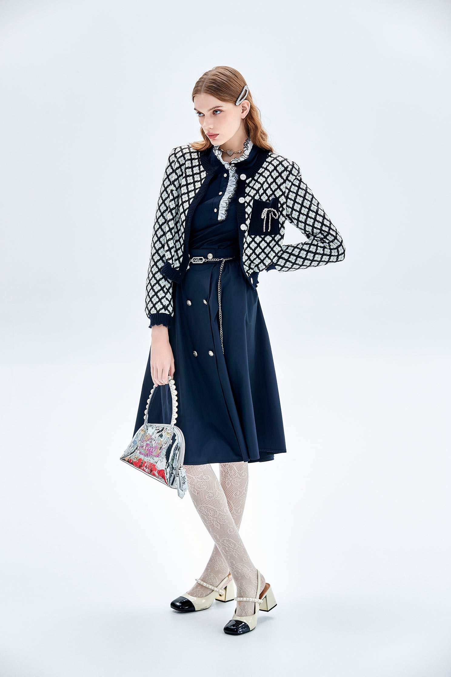 考究新復古褆花外套考究新復古褆花外套,一般外套,人氣商品,外套,小香風,格紋,秋冬穿搭,花花世界