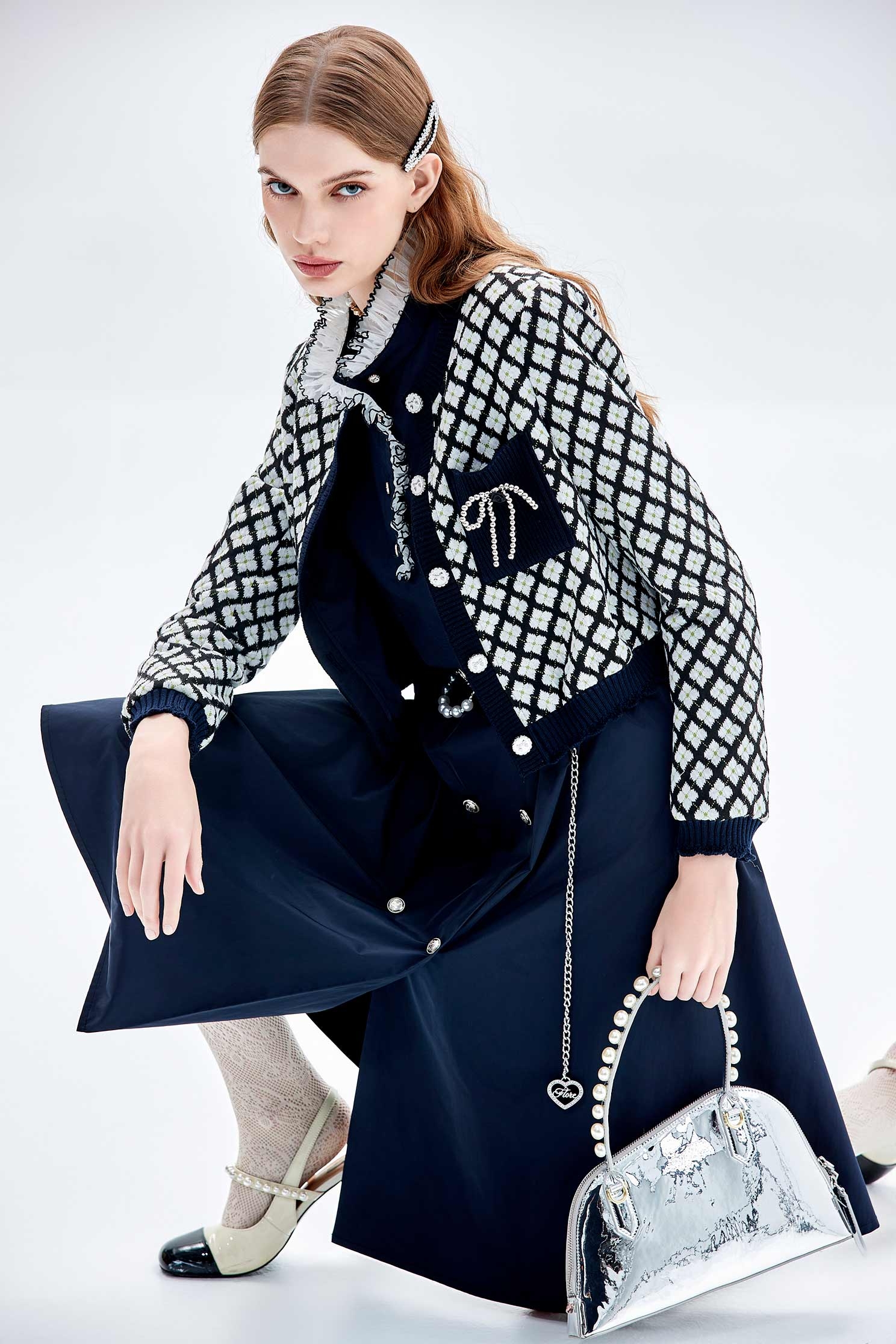 考究新復古褆花外套考究新復古褆花外套,一般外套,人氣商品,外套,小香風,格紋,秋冬穿搭,花花世界