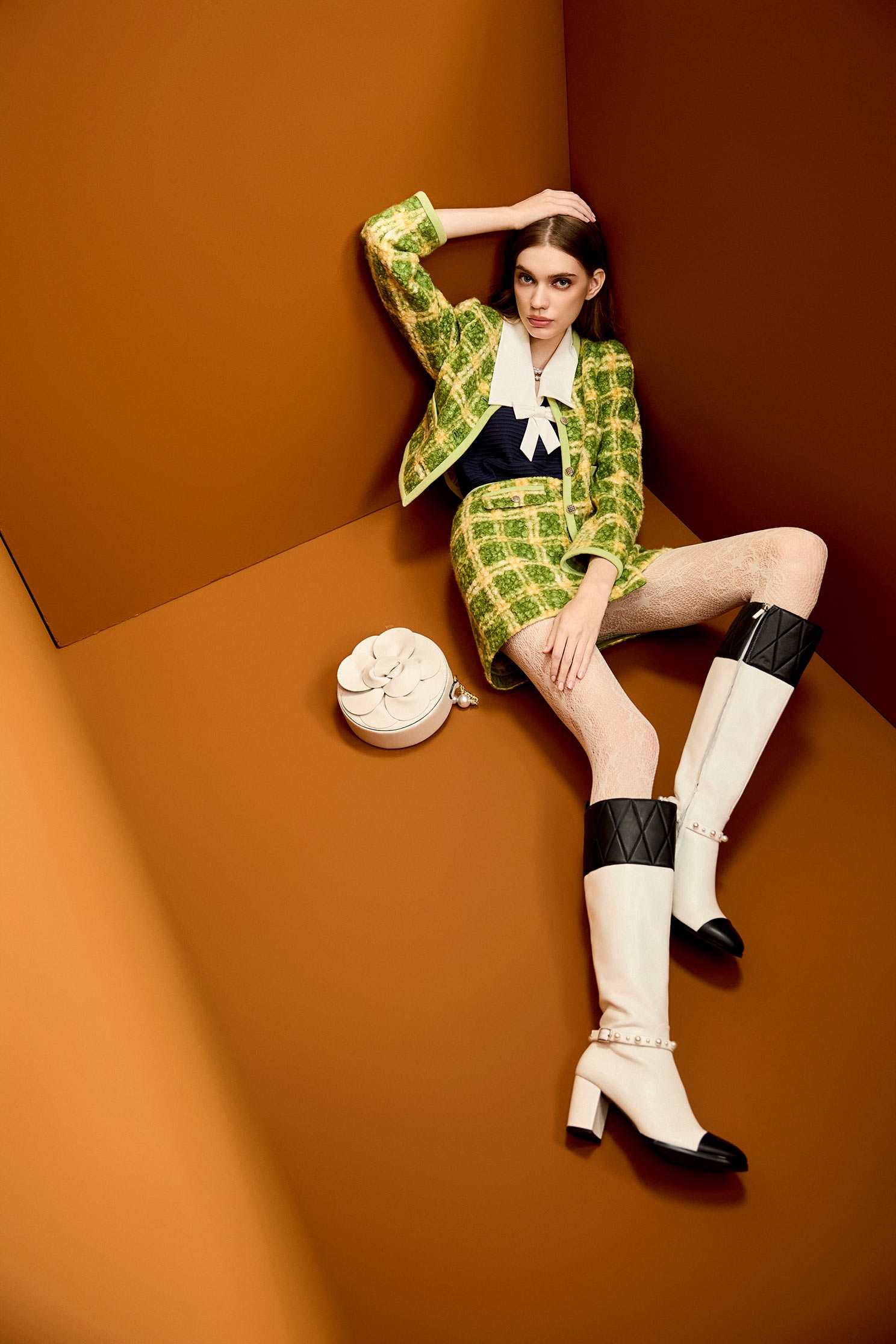 和田玉格紋小香風外套和田玉格紋小香風外套,一般外套,人氣商品,外套,小香風,時髦成套搭配,格紋,毛呢花呢,秋冬穿搭