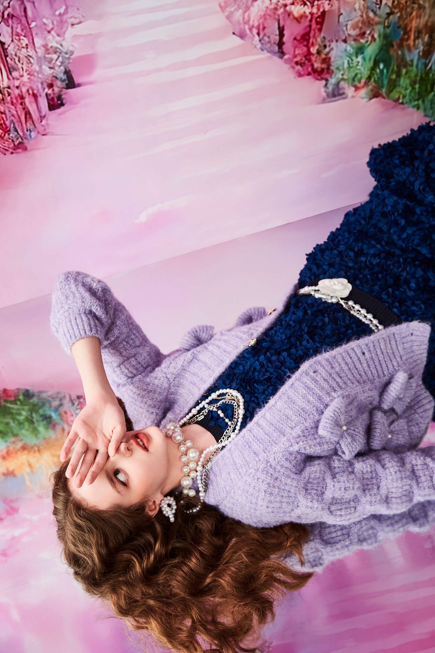 毛海輕柔薰衣草色針織外套毛海輕柔薰衣草色針織外套,一般外套,人氣商品,外套,秋冬穿搭,蝴蝶結,針織,針織外套