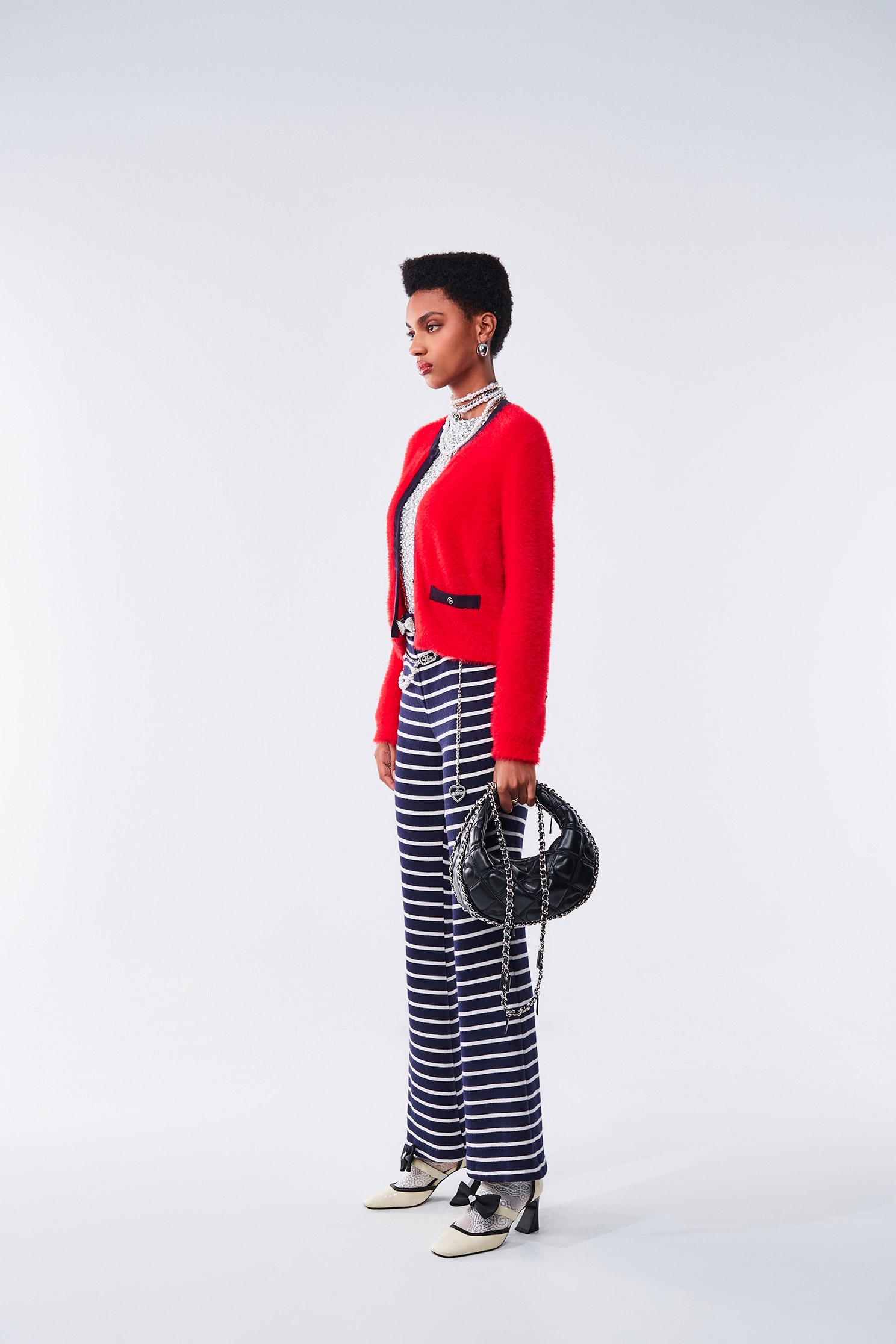 火焰色偽水貂毛針織外套火焰色偽水貂毛針織外套,一般外套,外套,小香風,秋冬穿搭,針織,針織外套