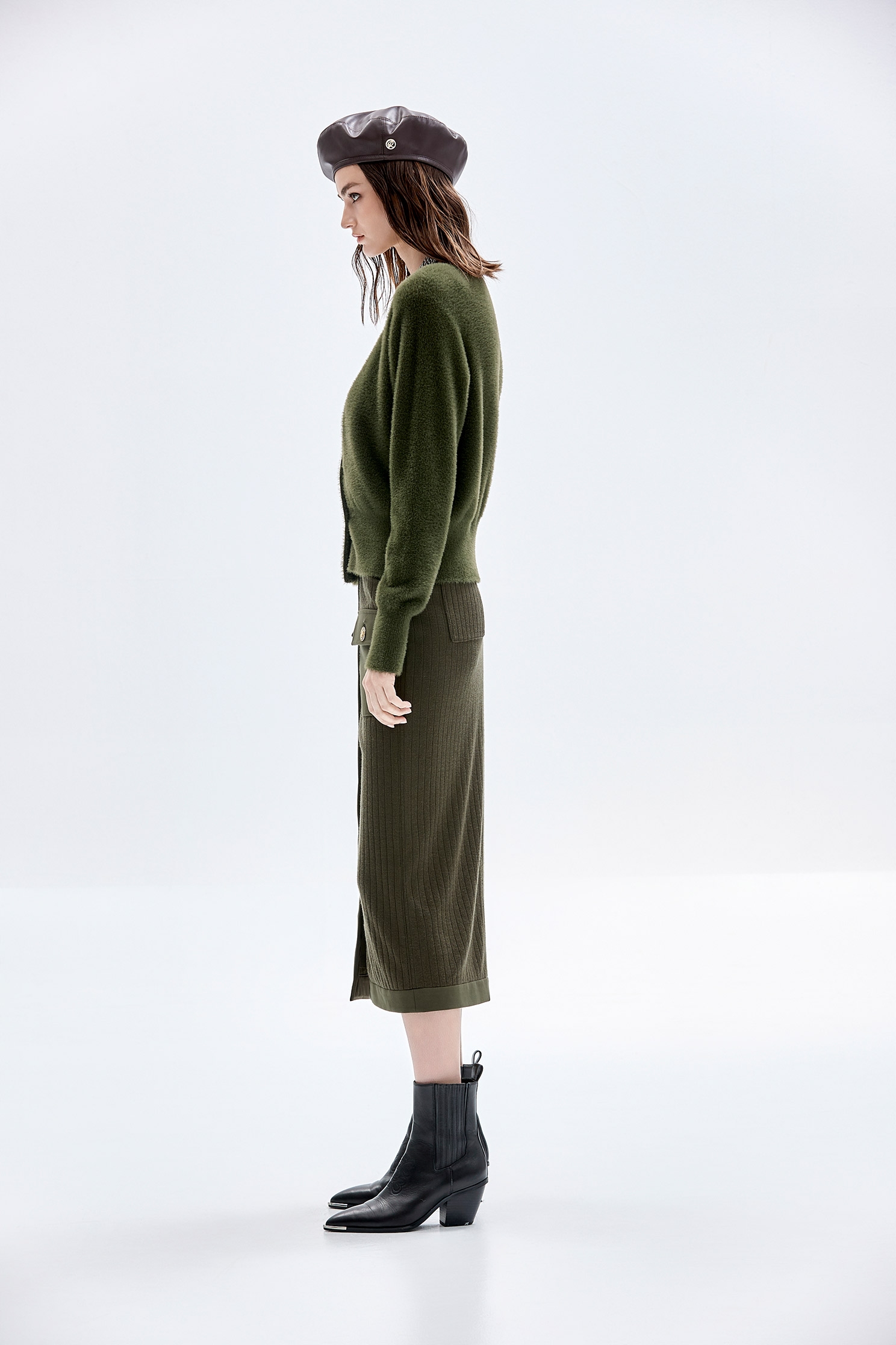 野生綠假兩件針織外套野生綠假兩件針織外套,一般外套,外套,秋冬穿搭,針織,針織外套