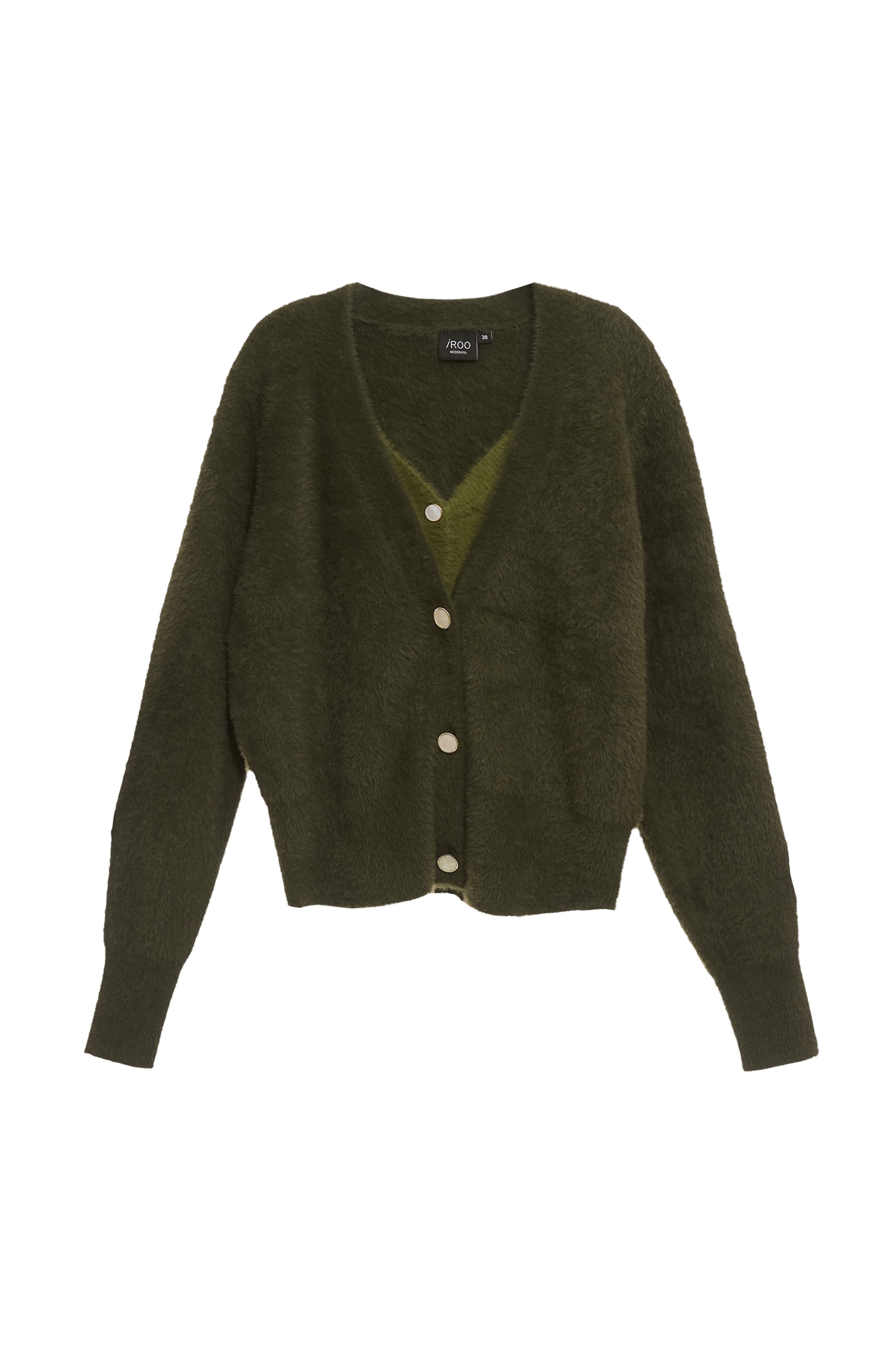 野生綠假兩件針織外套野生綠假兩件針織外套,一般外套,外套,秋冬穿搭,針織,針織外套