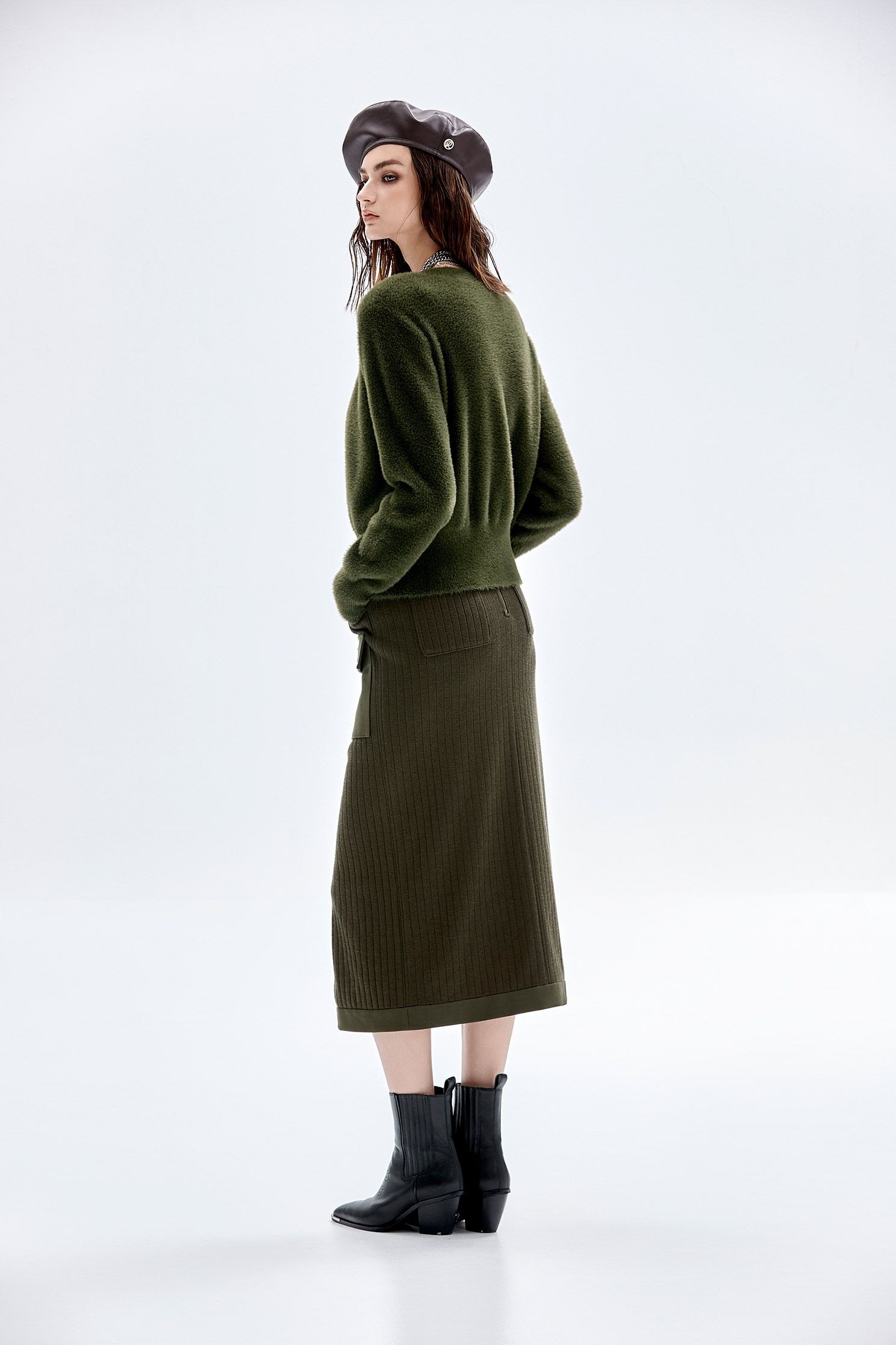 野生綠假兩件針織外套野生綠假兩件針織外套,一般外套,外套,秋冬穿搭,針織,針織外套