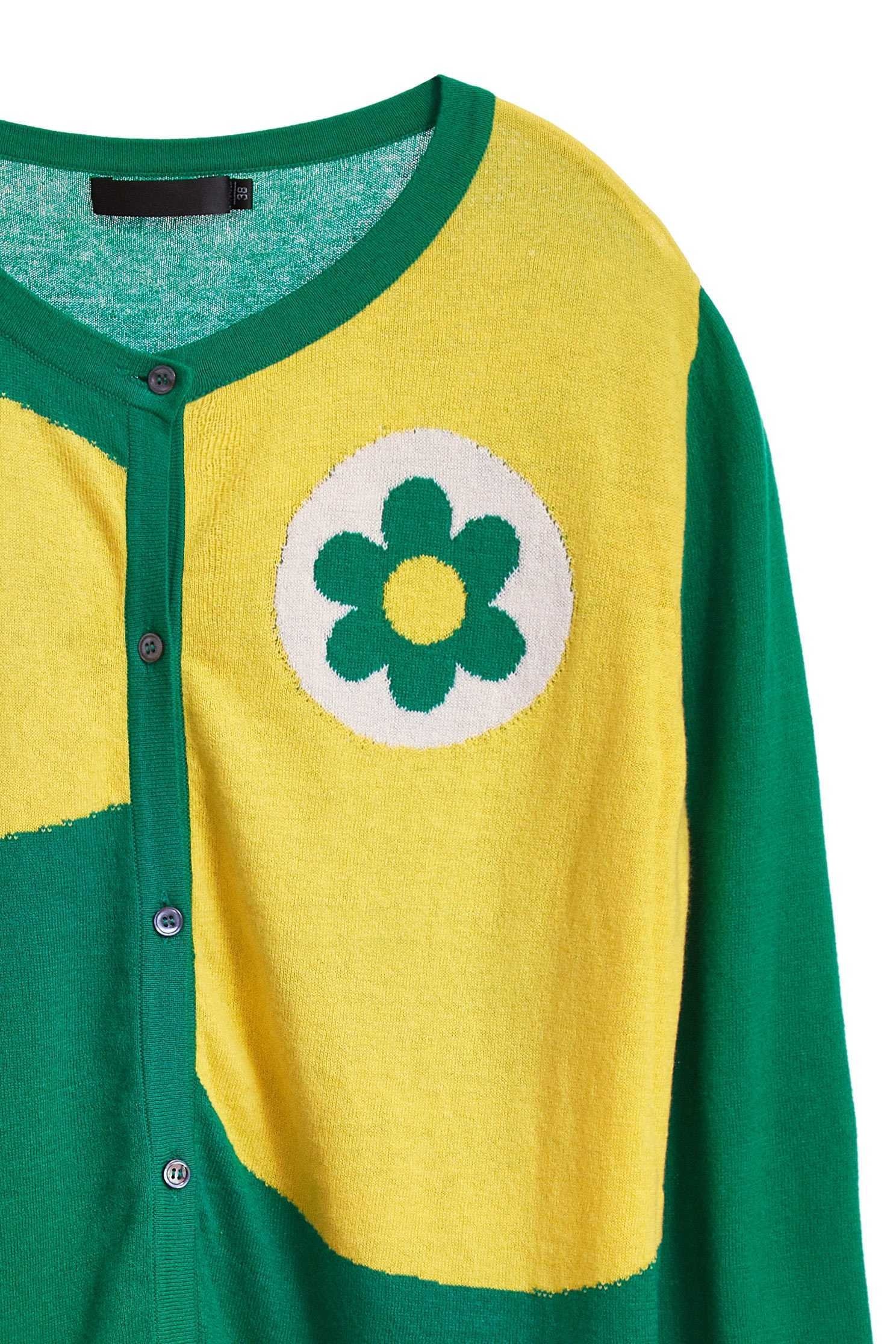 Flower design coat,earthsigns,outerwear,cotton,cardigan,knittedjacket,longsleeveouterwear