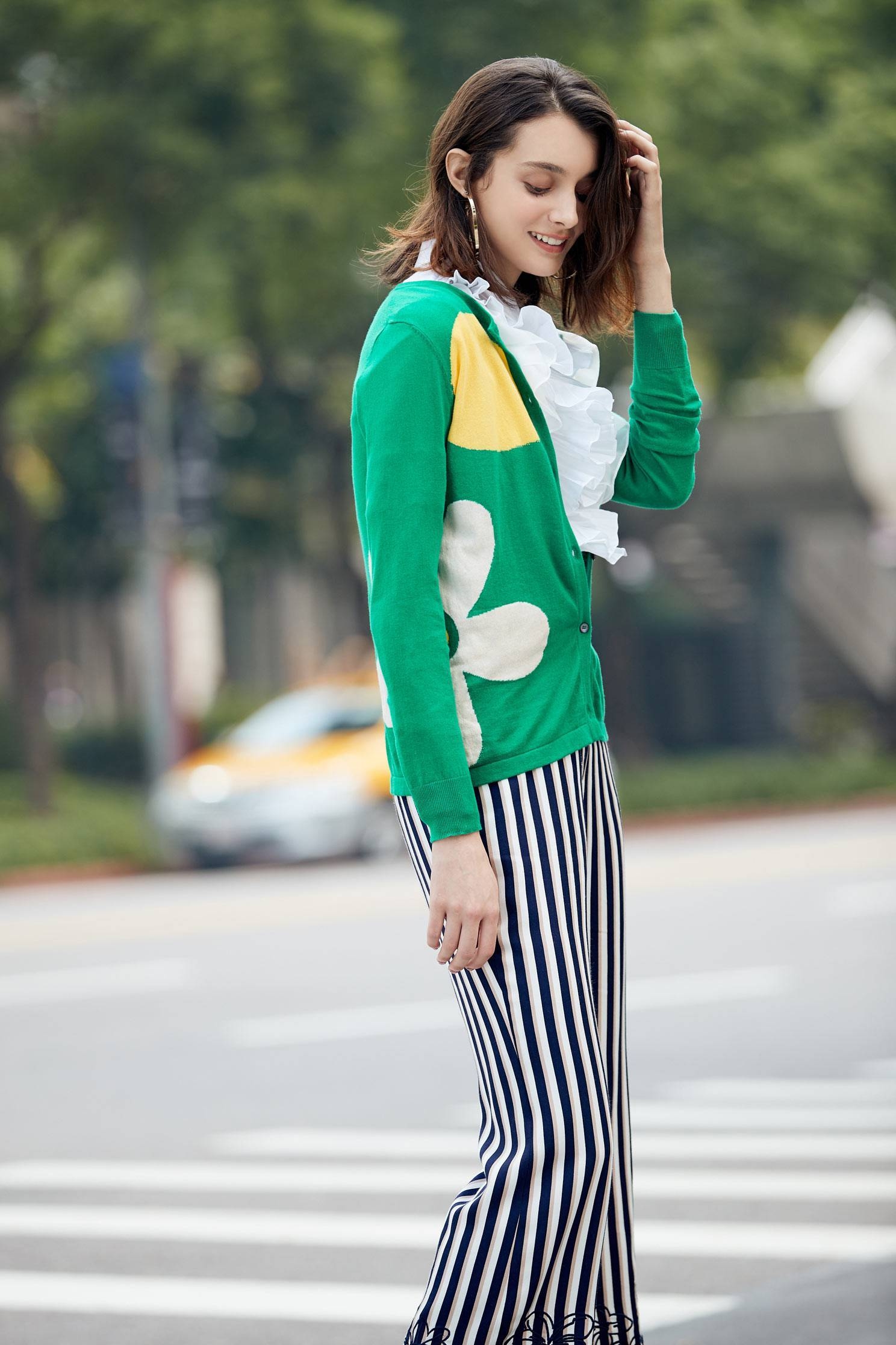 Flower design coat,earthsigns,outerwear,cotton,cardigan,knittedjacket,longsleeveouterwear