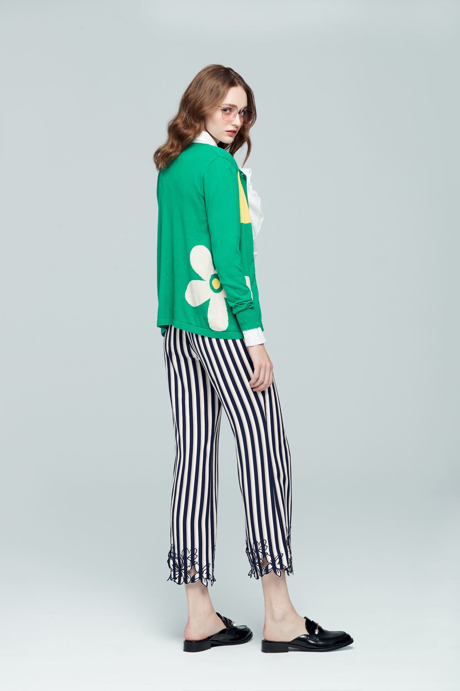Flower design coat,earthsigns,outerwear,cotton,cardigan,knittedjacket,longsleeveouterwear