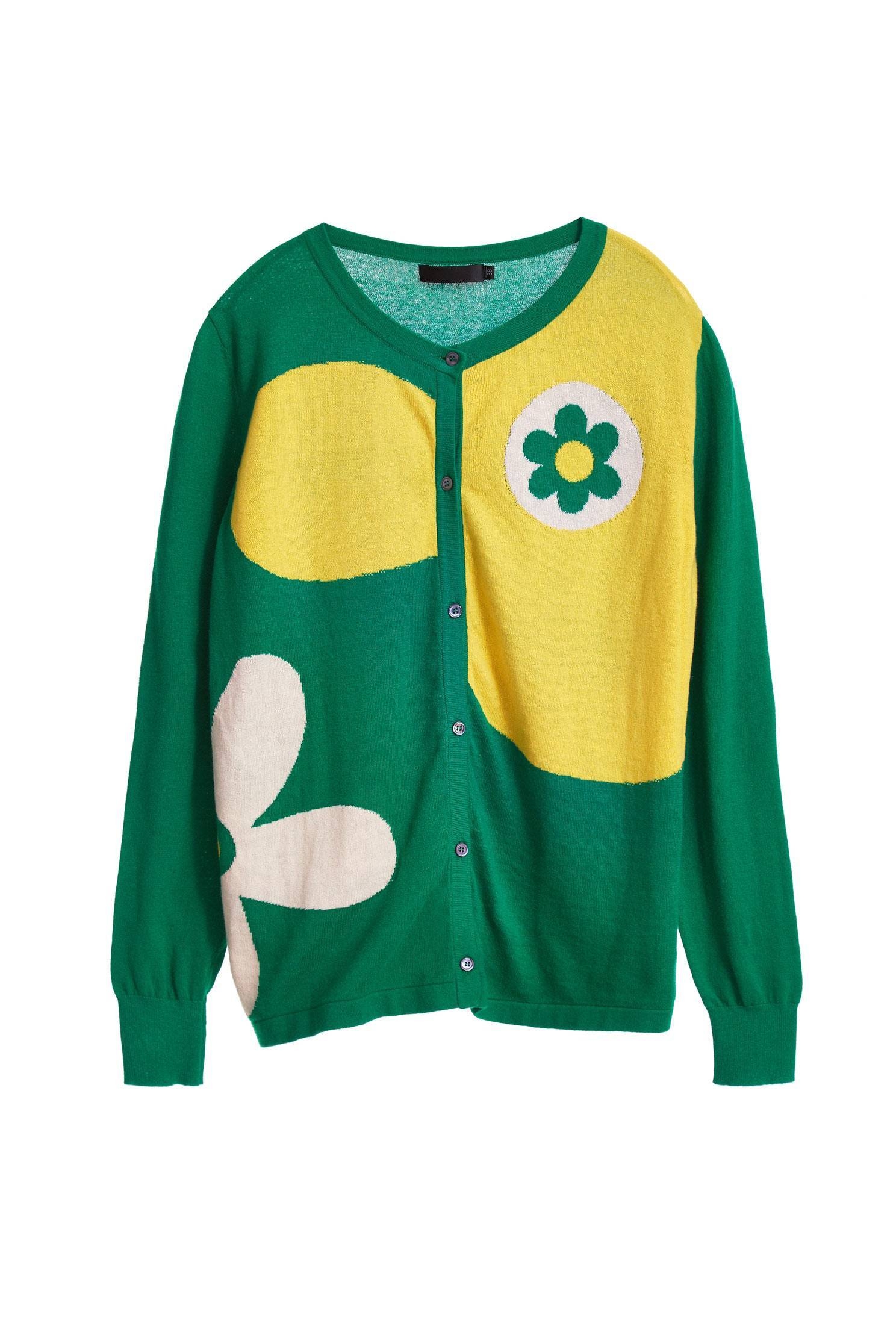 Flower design coat,earthsigns,outerwear,cotton,cardigan,knittedjacket,longsleeveouterwear