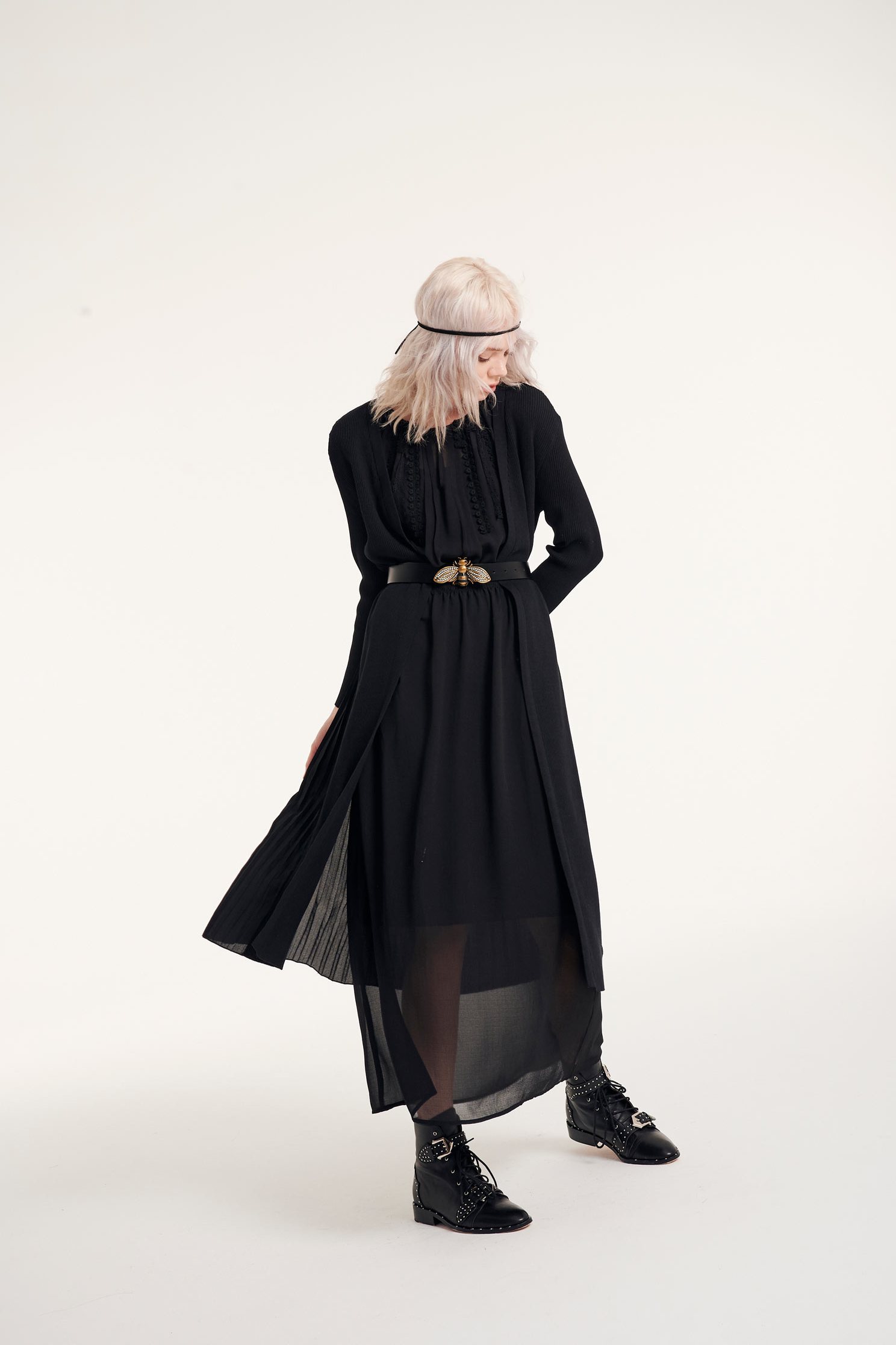 Stitching foldlong long knitted cardigan,coldforwinter,outerwear,knitting,knittedjacket,longcoat,longsleeveouterwear,chiffon,blackouterwear