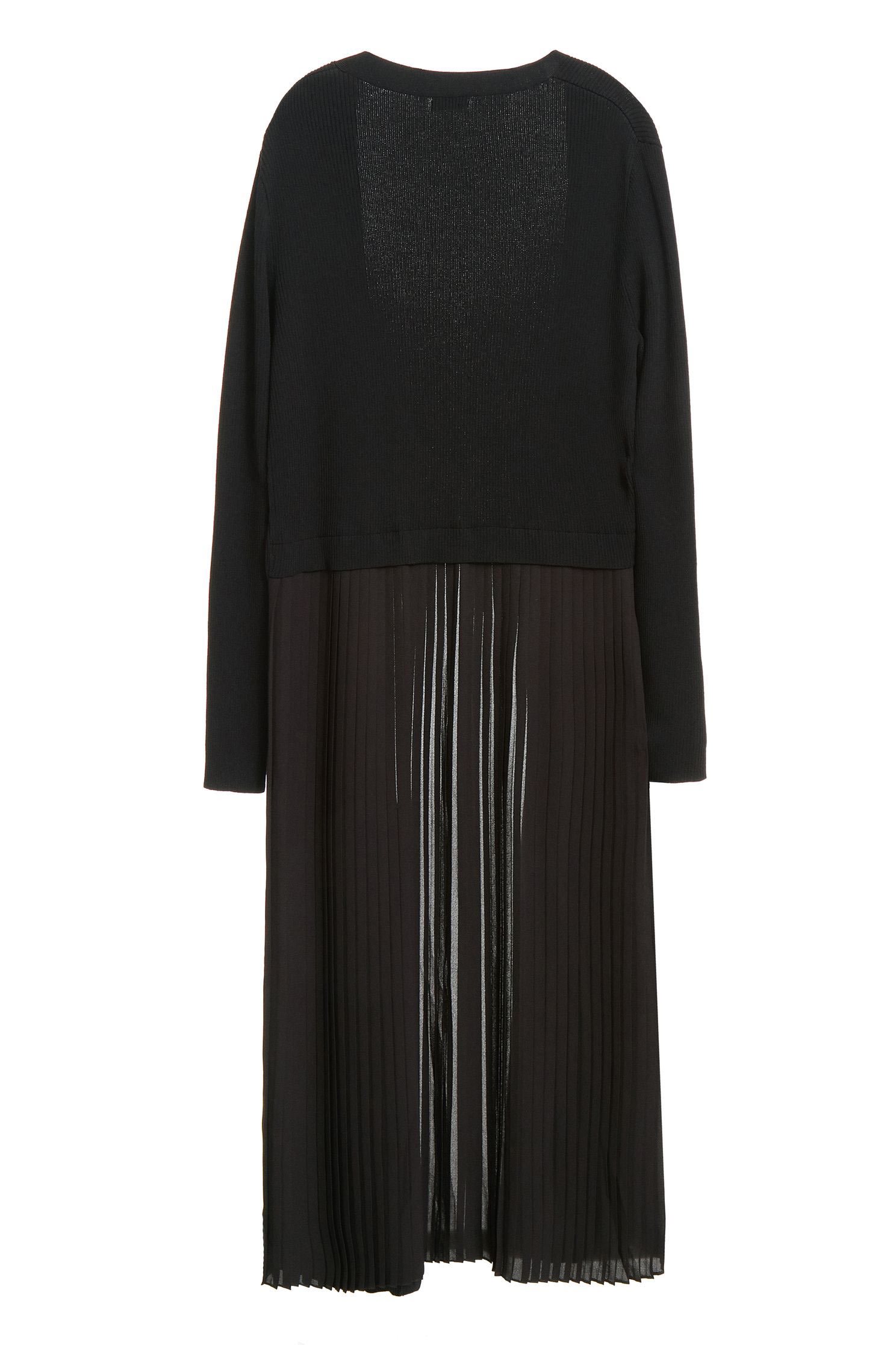 Stitching foldlong long knitted cardigan,coldforwinter,outerwear,knitting,knittedjacket,longcoat,longsleeveouterwear,chiffon,blackouterwear