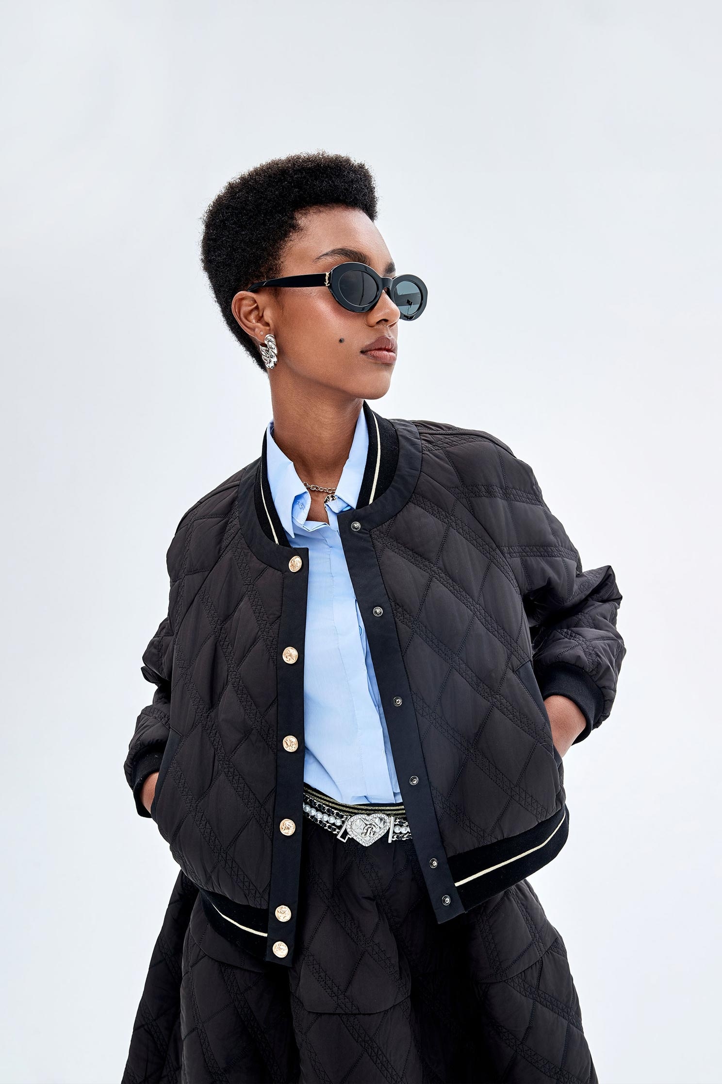 絎縫黑棒球外套絎縫黑棒球外套,一般外套,人氣商品,外套,春夏穿搭,黑色外套