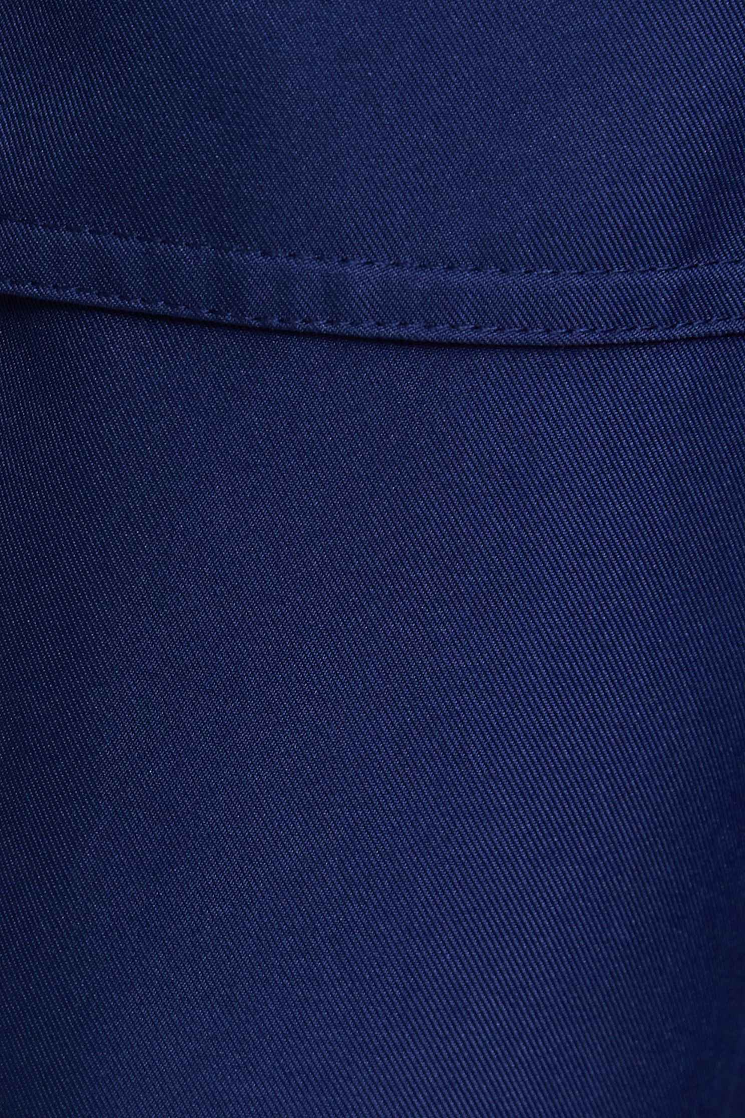 Dark blue letter embroidered trench coat,embroidery,embroidered,longsleeveouterwear,windbreaker