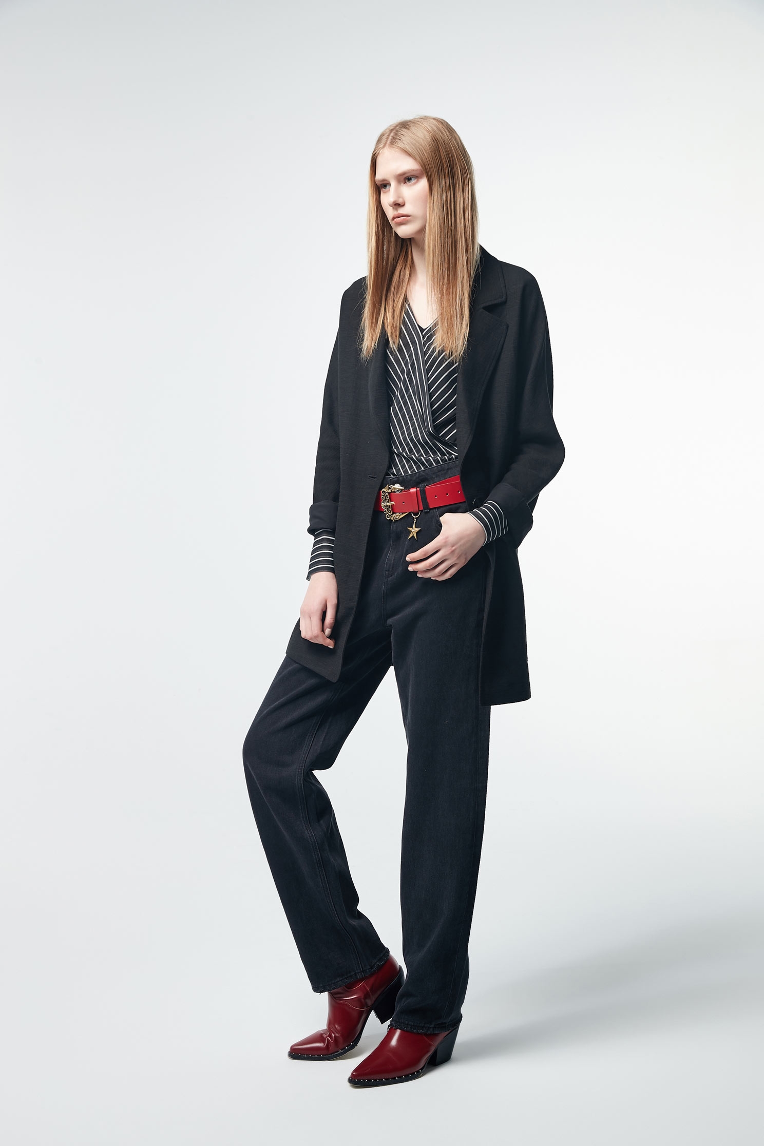 Cotton suit jacket,外套,i-select,Blazer,長袖外套,黑色外套