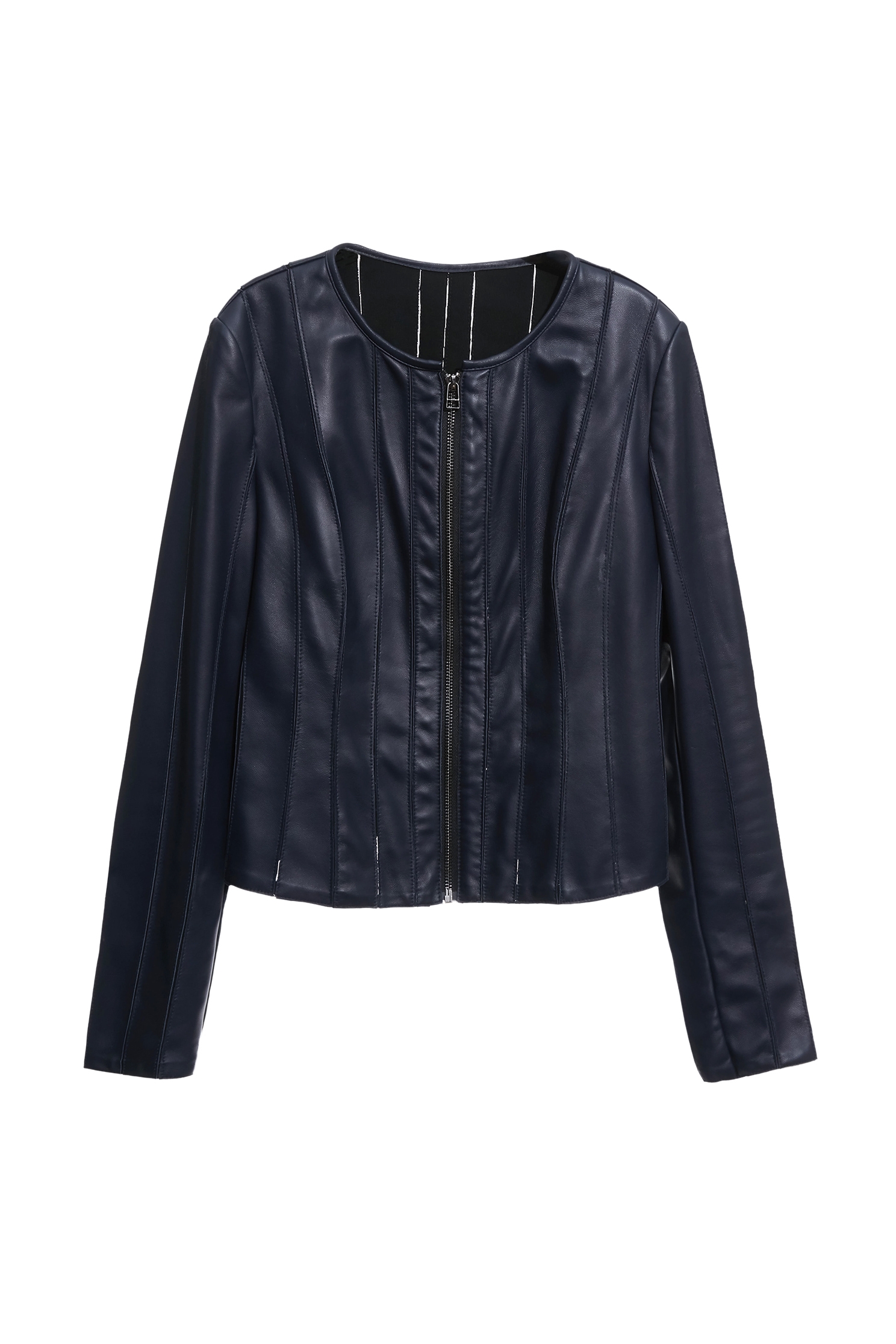 濃厚靛藍綿羊皮外套濃厚靛藍綿羊皮外套,上班OL穿搭,外套,皮衣,秋冬穿搭