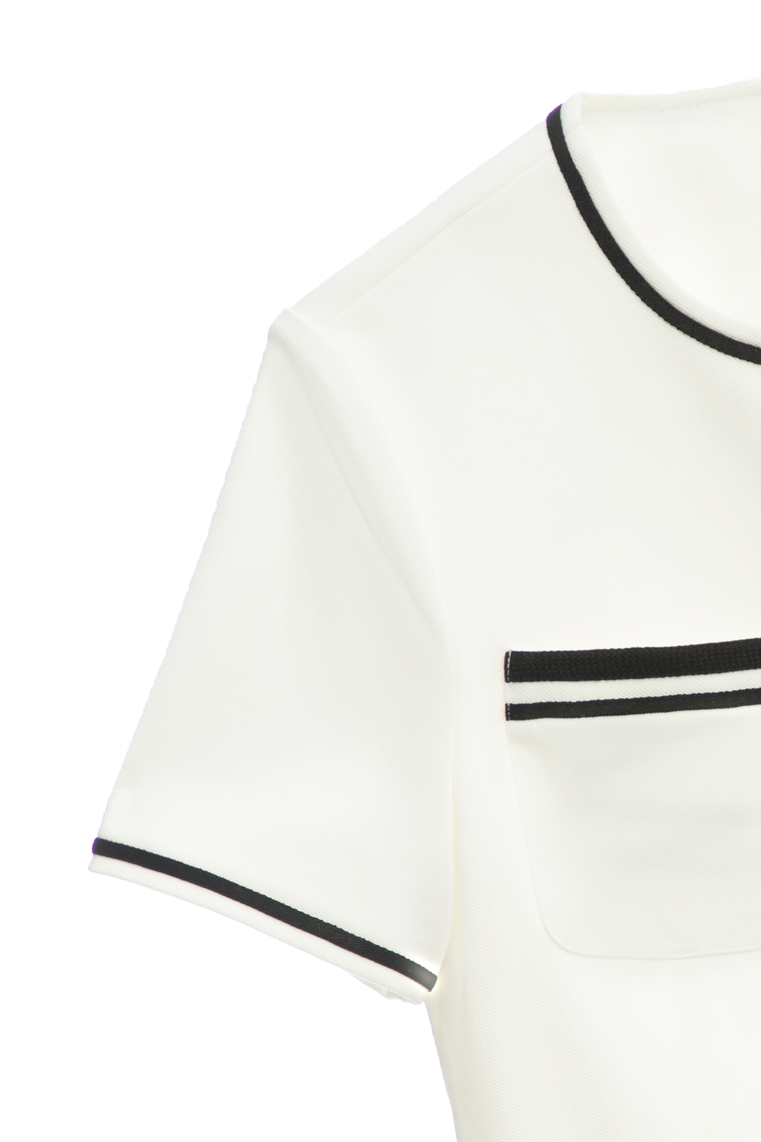 綴黑織帶小香風外套綴黑織帶小香風外套,一般外套,外套,小香風,春夏穿搭,毛呢花呢,白色外套