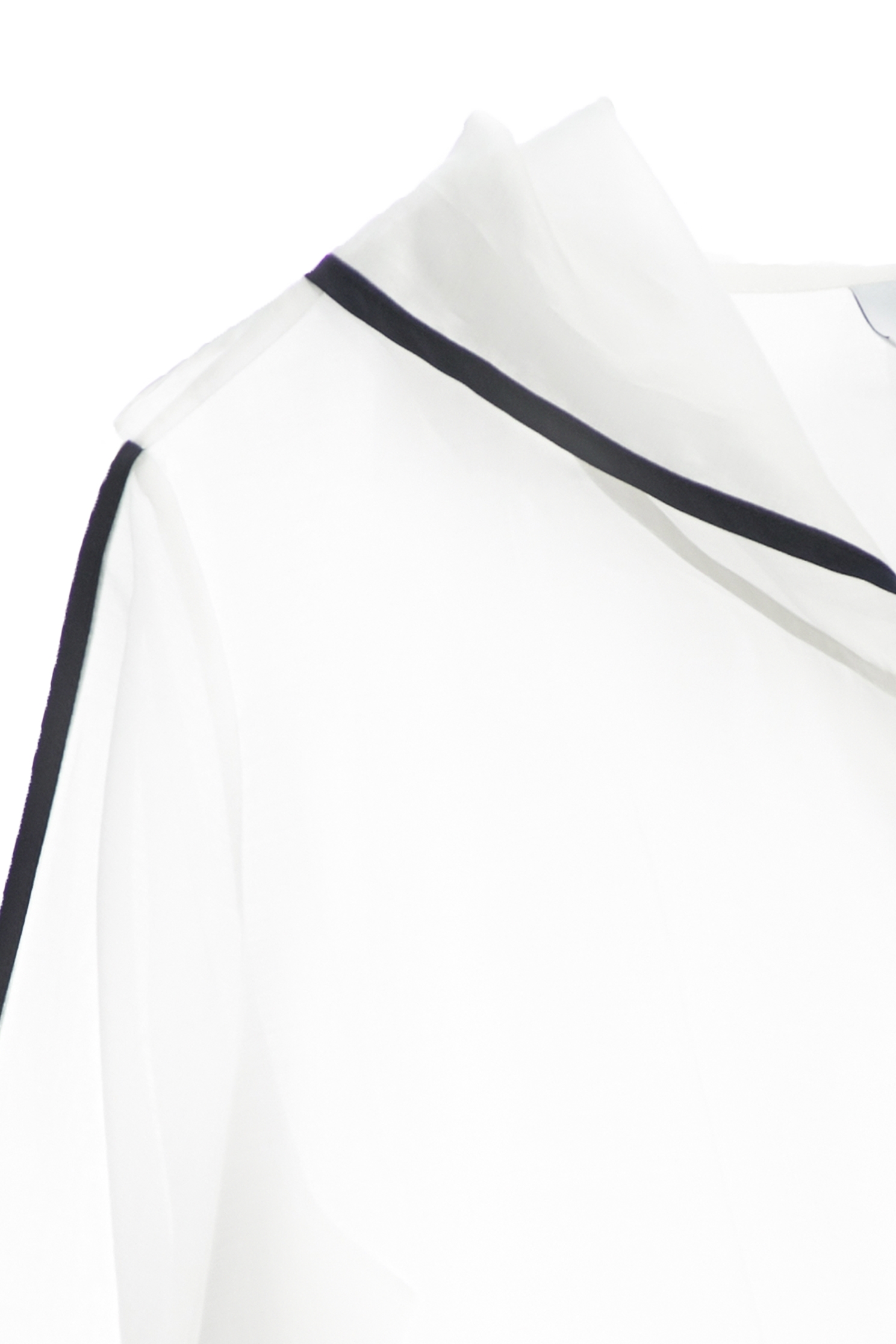 跳色包邊微透明外套跳色包邊微透明外套,一般外套,外套,春夏穿搭,條紋,白色外套,約會特輯,防曬最多選擇