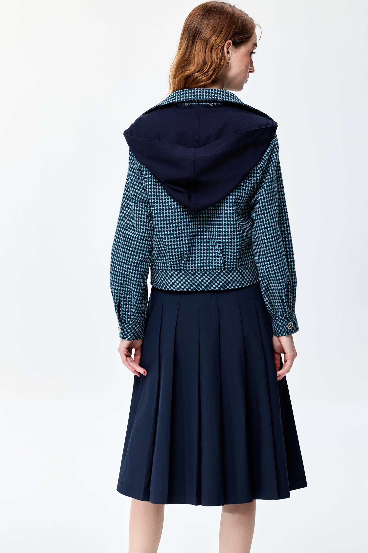 崁冰綠色格紋連帽外套崁冰綠色格紋連帽外套,一般外套,人氣商品,外套,春夏穿搭,時髦成套搭配,格紋