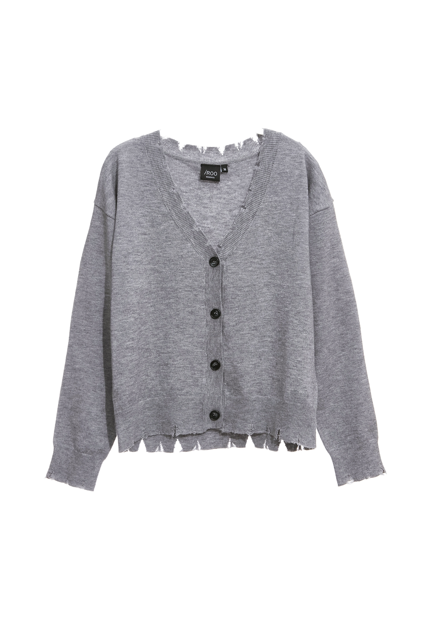 隨性毛邊灰針織外套隨性毛邊灰針織外套,外套,春夏穿搭,針織,針織外套