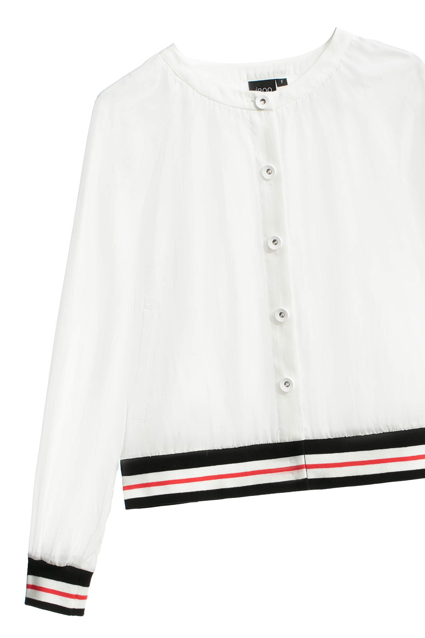 配色羅紋微透絲棉外套配色羅紋微透絲棉外套,一般外套,人氣商品,外套,春夏穿搭,白色外套,防曬最多選擇