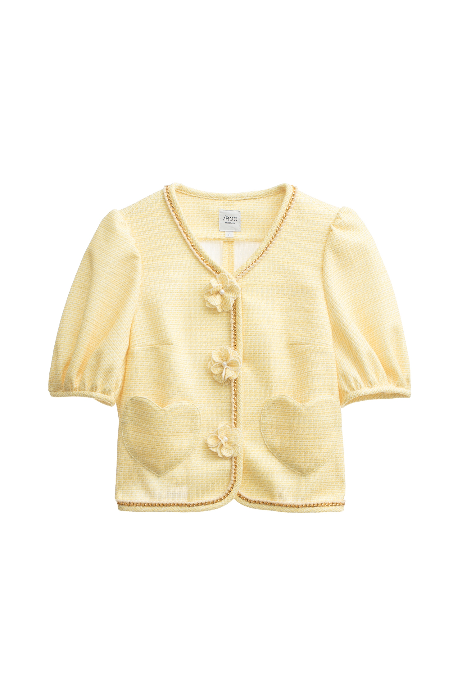 玉米穗金色小香風短外套玉米穗金色小香風短外套,一般外套,外套,小香風,春夏穿搭,時髦成套搭配,毛呢花呢,花花世界