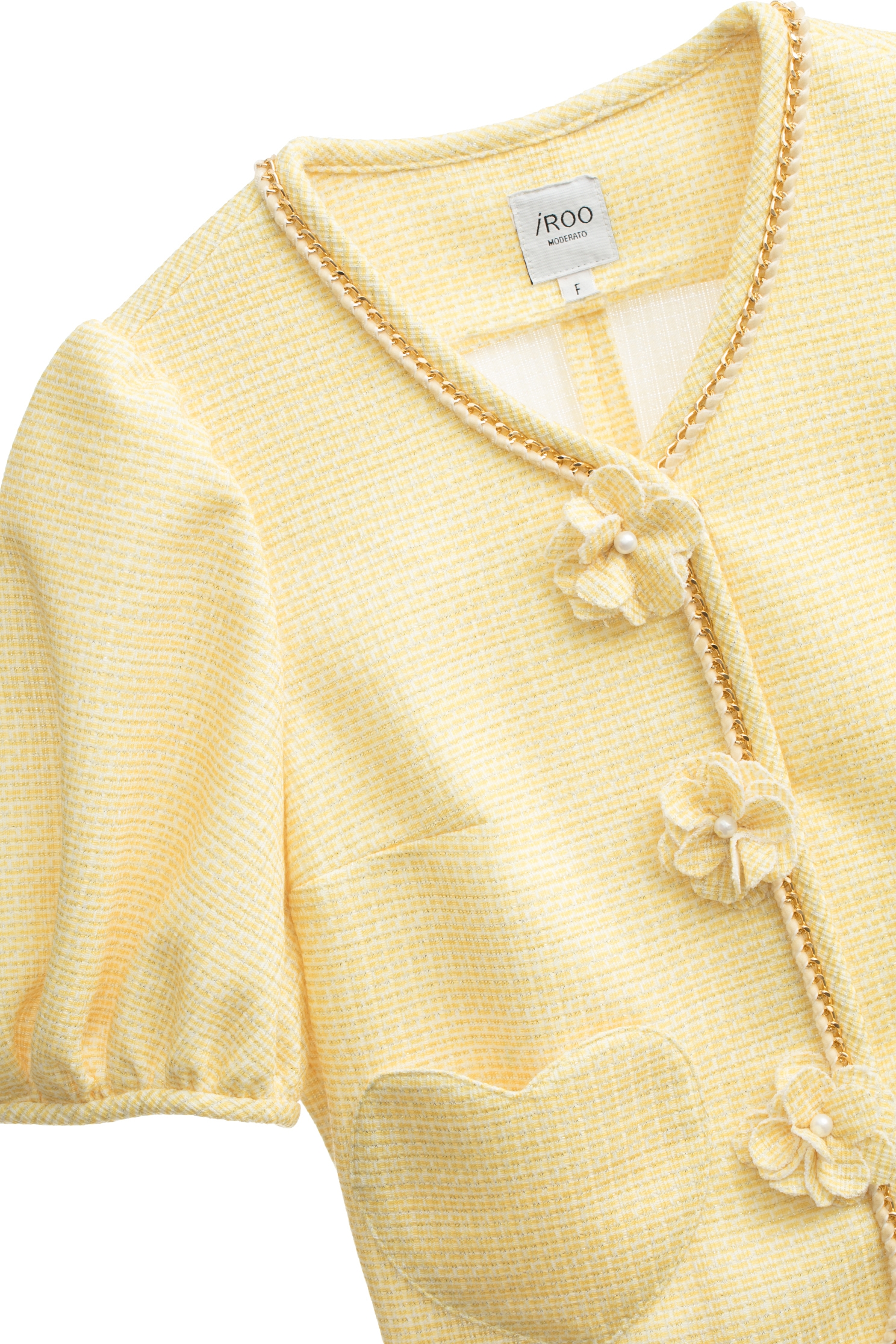 玉米穗金色小香風短外套玉米穗金色小香風短外套,一般外套,外套,小香風,春夏穿搭,時髦成套搭配,毛呢花呢,花花世界