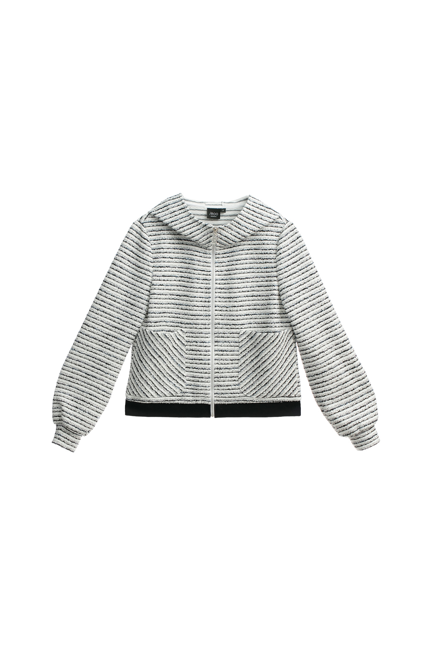 海軍藍條紋花紗連帽外套海軍藍條紋花紗連帽外套,一般外套,外套,春夏穿搭,條紋,毛呢花呢