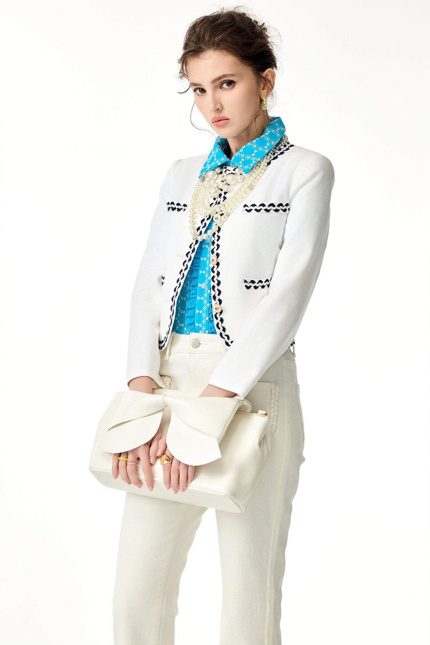 小香風鑲暮色蘭織帶外套小香風鑲暮色蘭織帶外套,一般外套,上班OL穿搭,外套,小香風,小香風外套,春夏穿搭